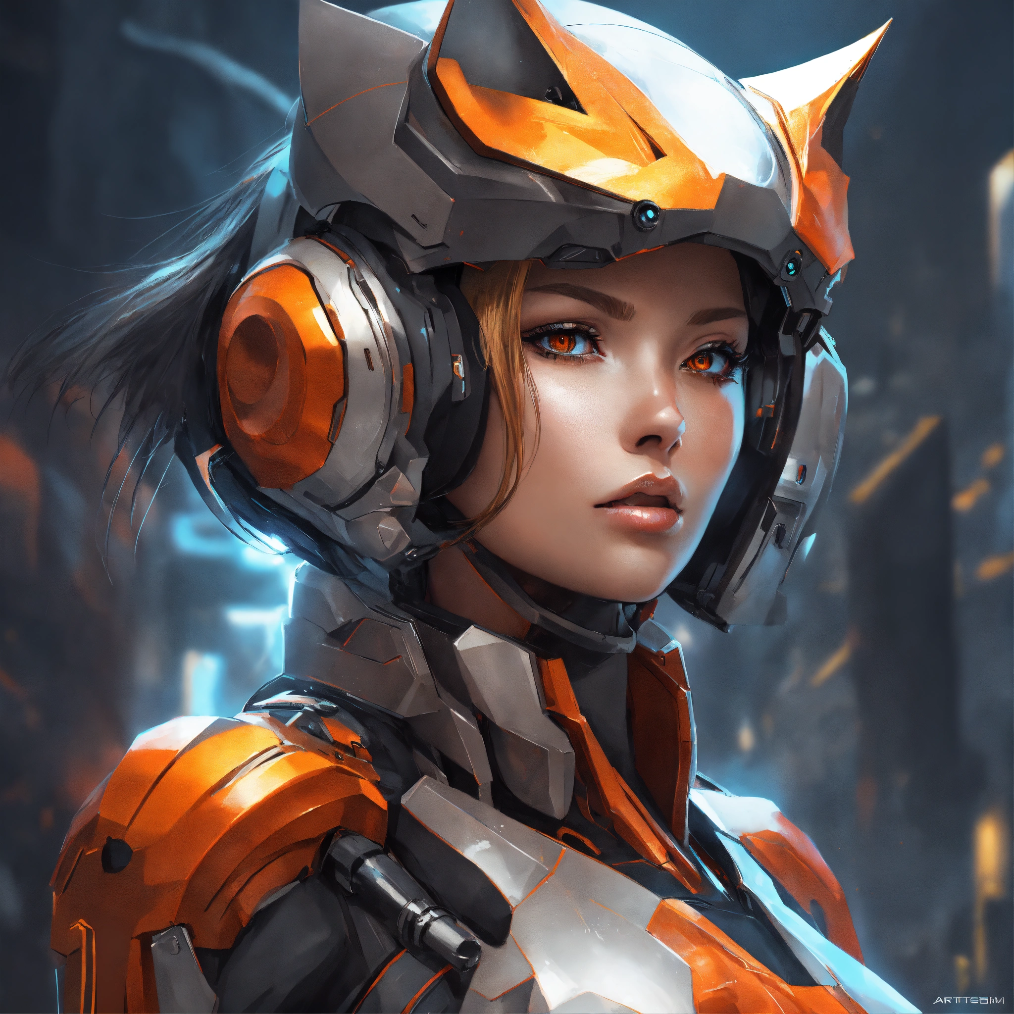 Lexica - Abstract style anime art of a dramatic, emotional cyborg woman ...