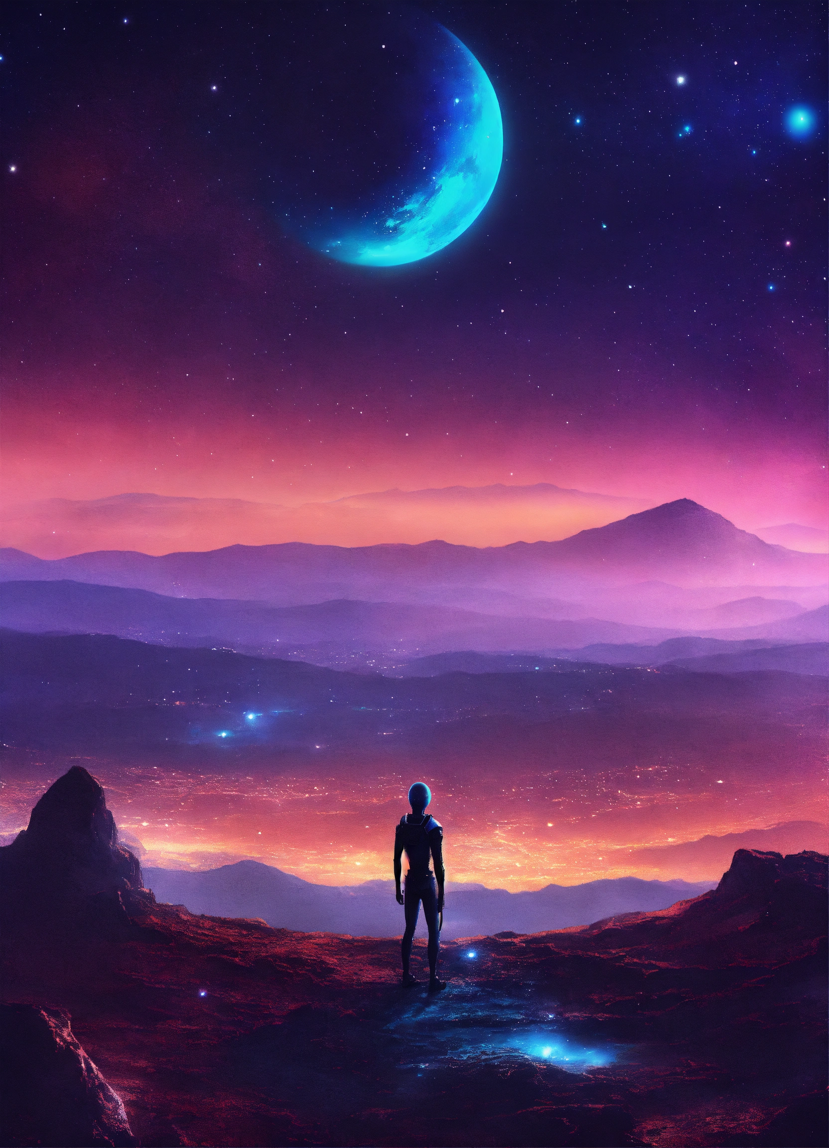 Lexica - Alien space alien background starry sky
