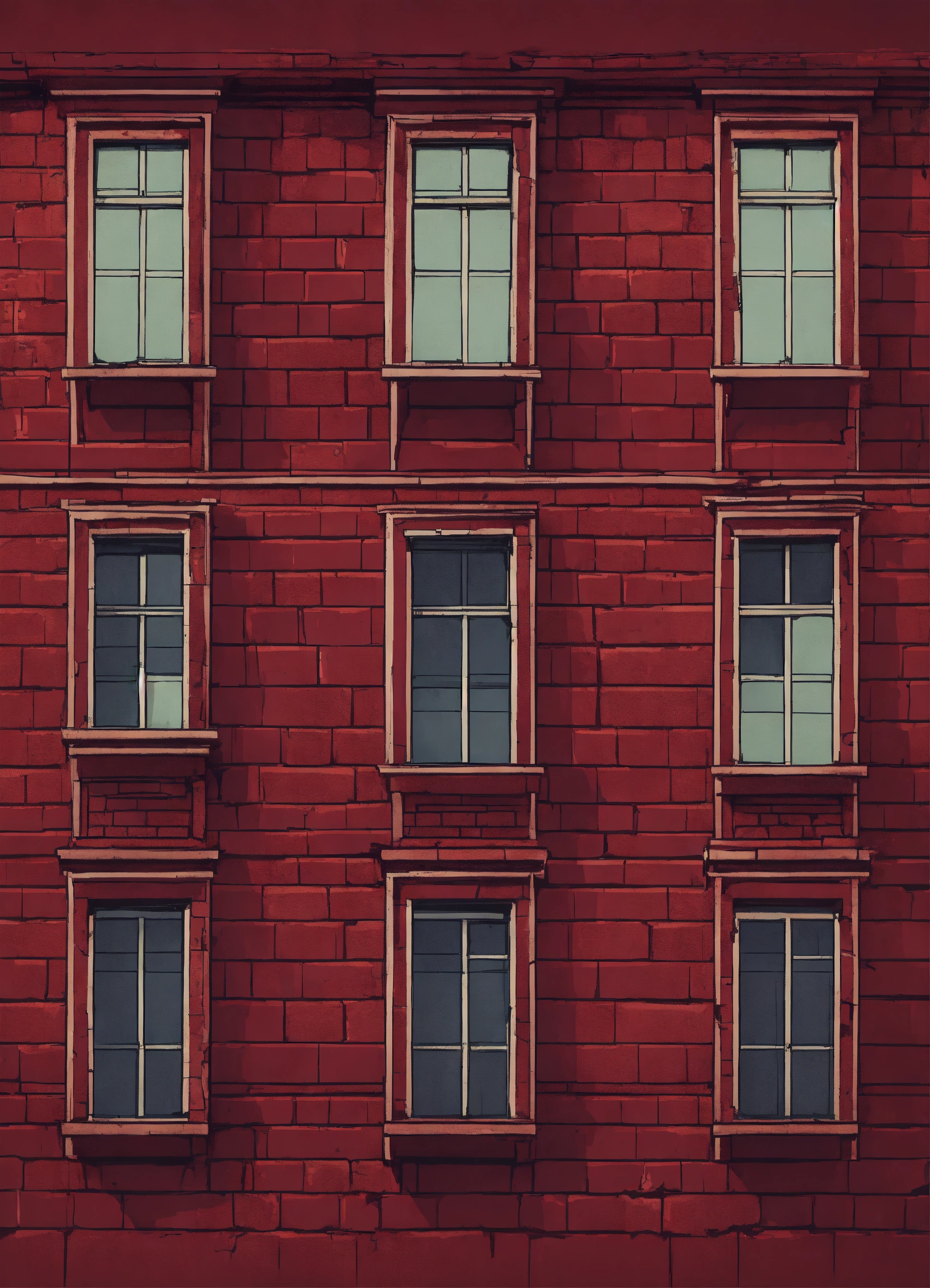 Lexica - Minimalistic logo burgundy brick building crumbling from the ...