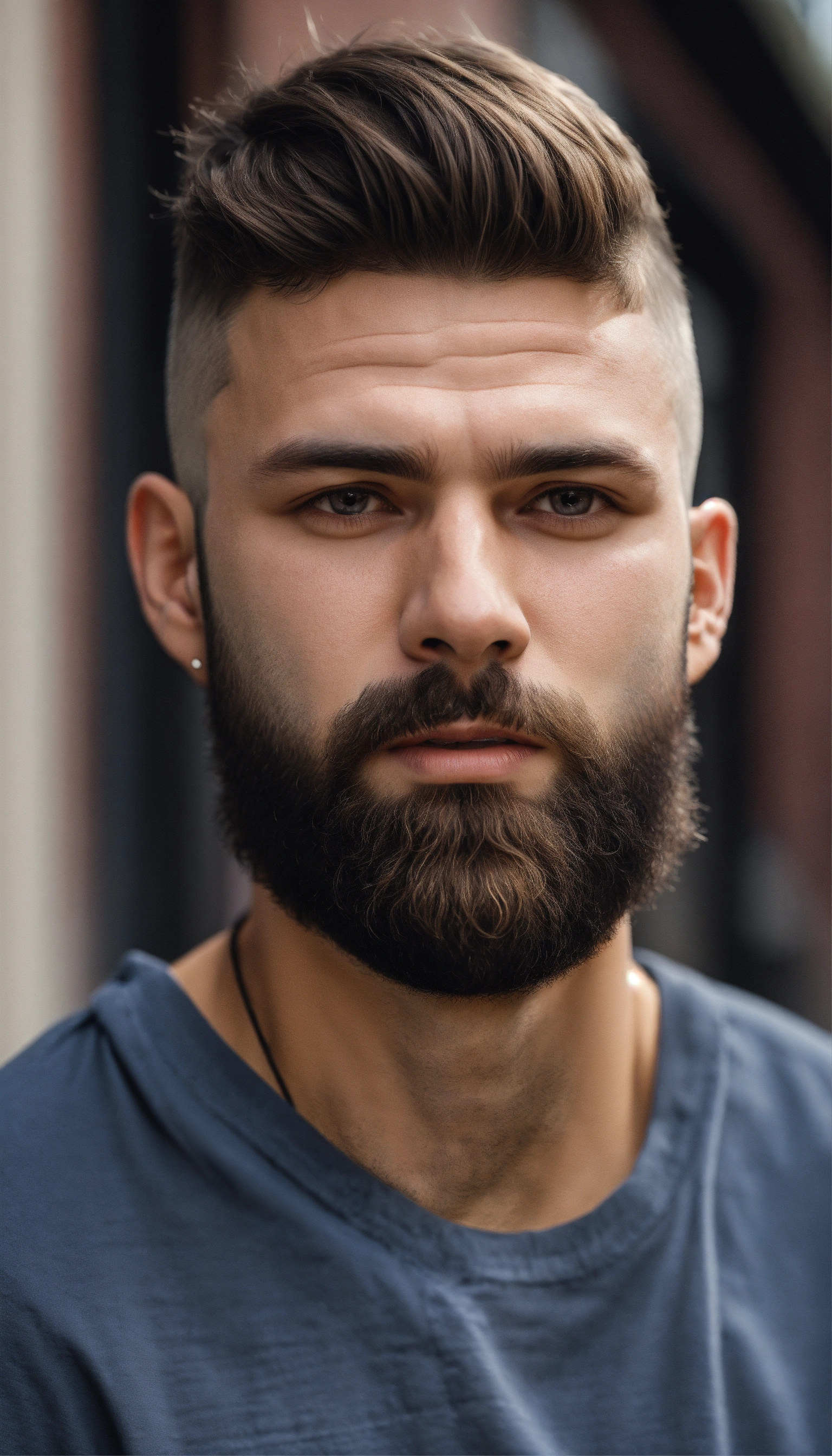 Lexica - Man with a zero fade haircut and a stubble beard, faded beard ...