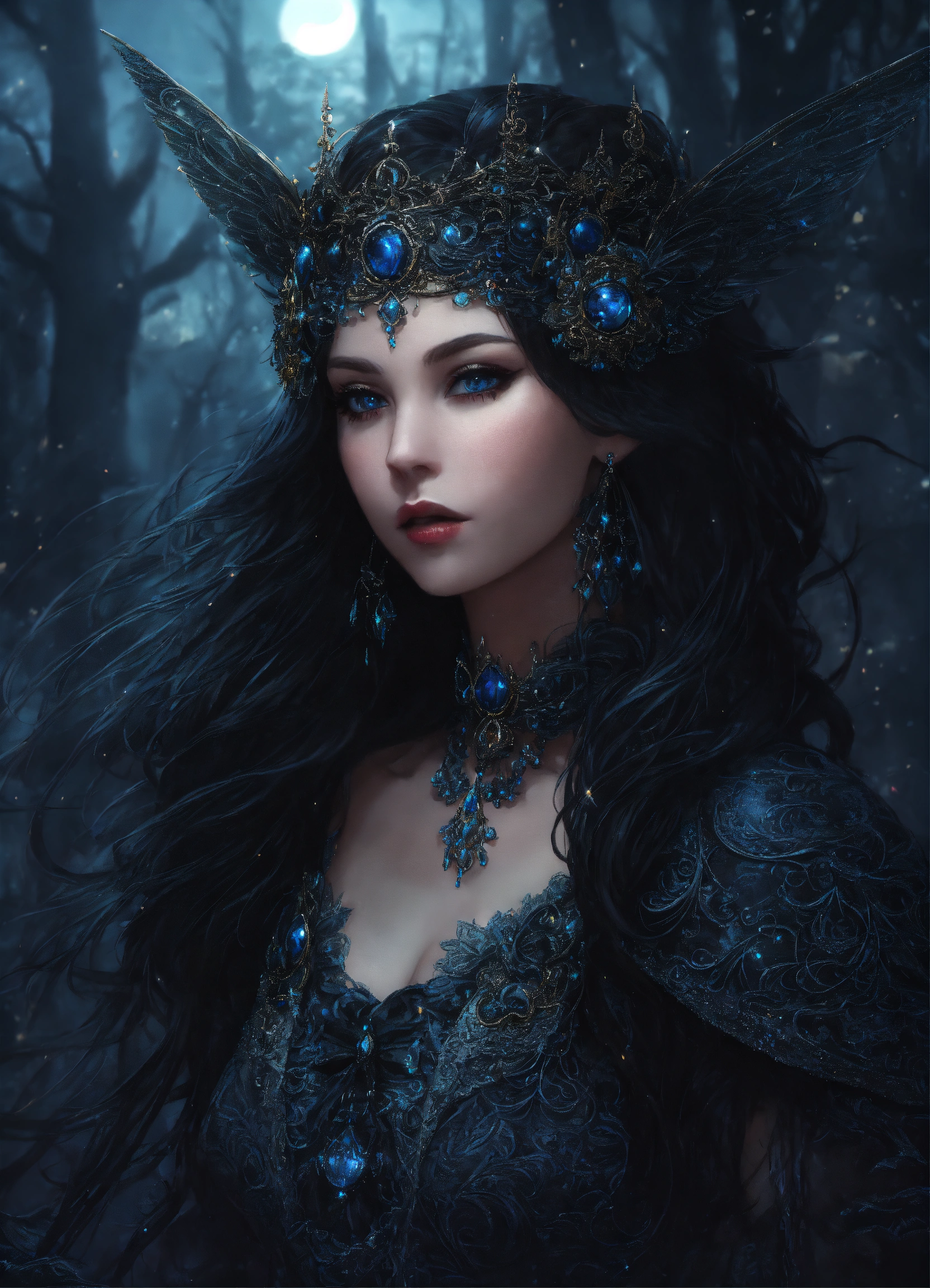 Lexica - Princess of the night, intricate art, dark fantasy style