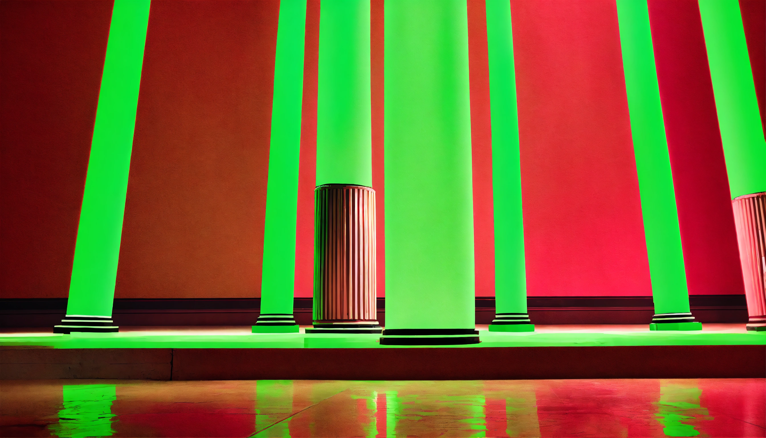Lexica - Studio photography. roman columns. minimal set design. pops of ...