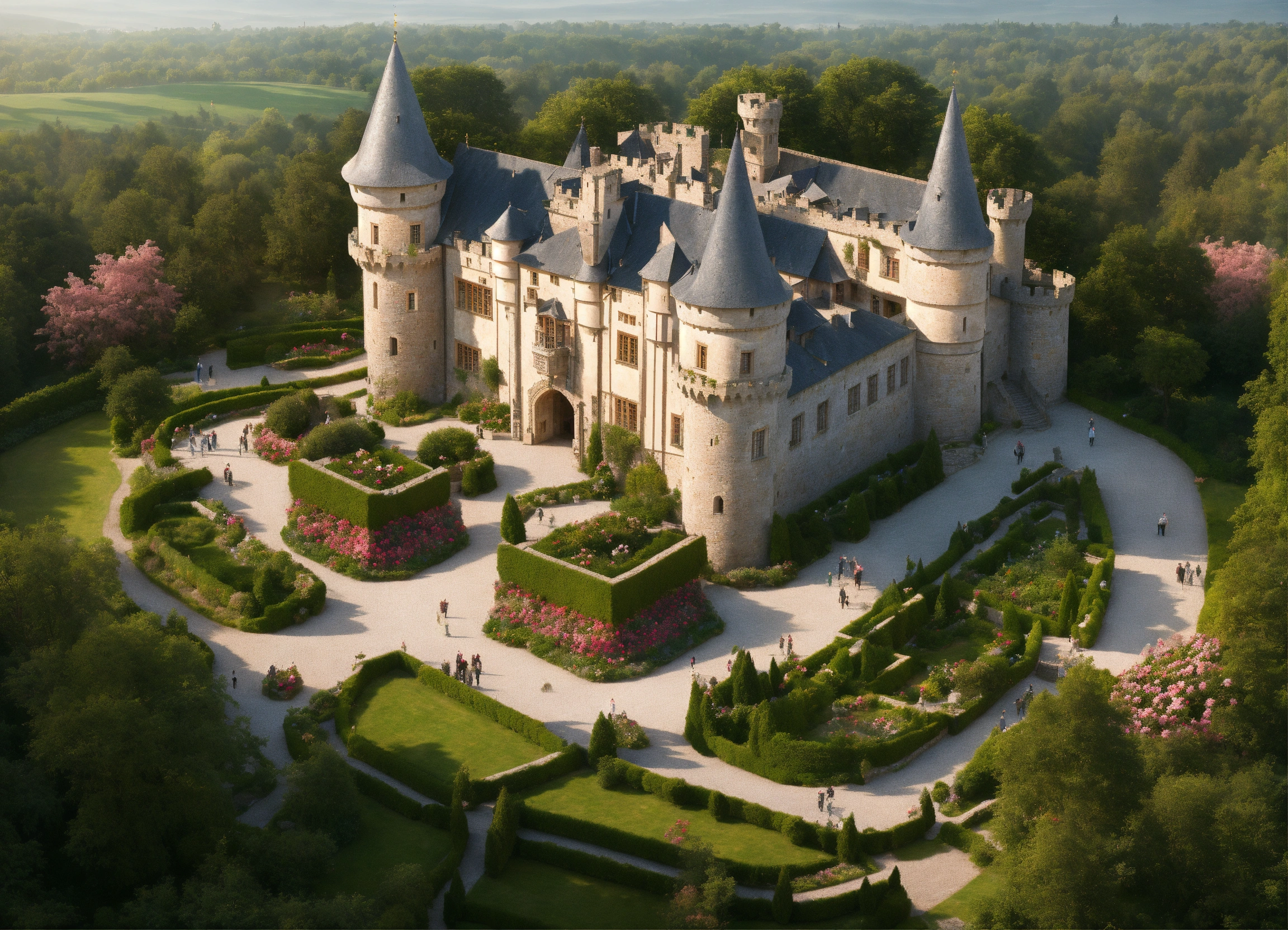 Lexica - Ultra realistic, photorealistic, bird's eye view of a small ...