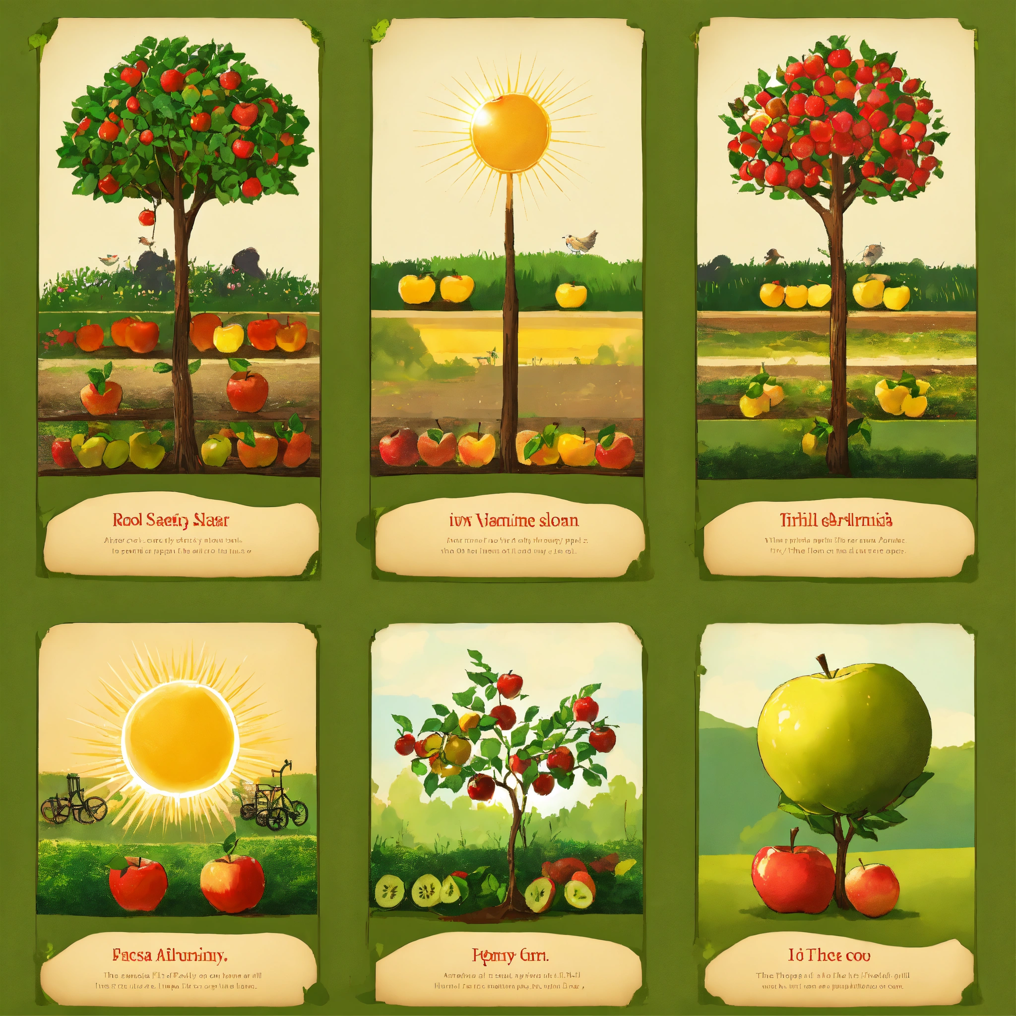 Lexica - The pictured growing evolution from a seed to an apple tree ...