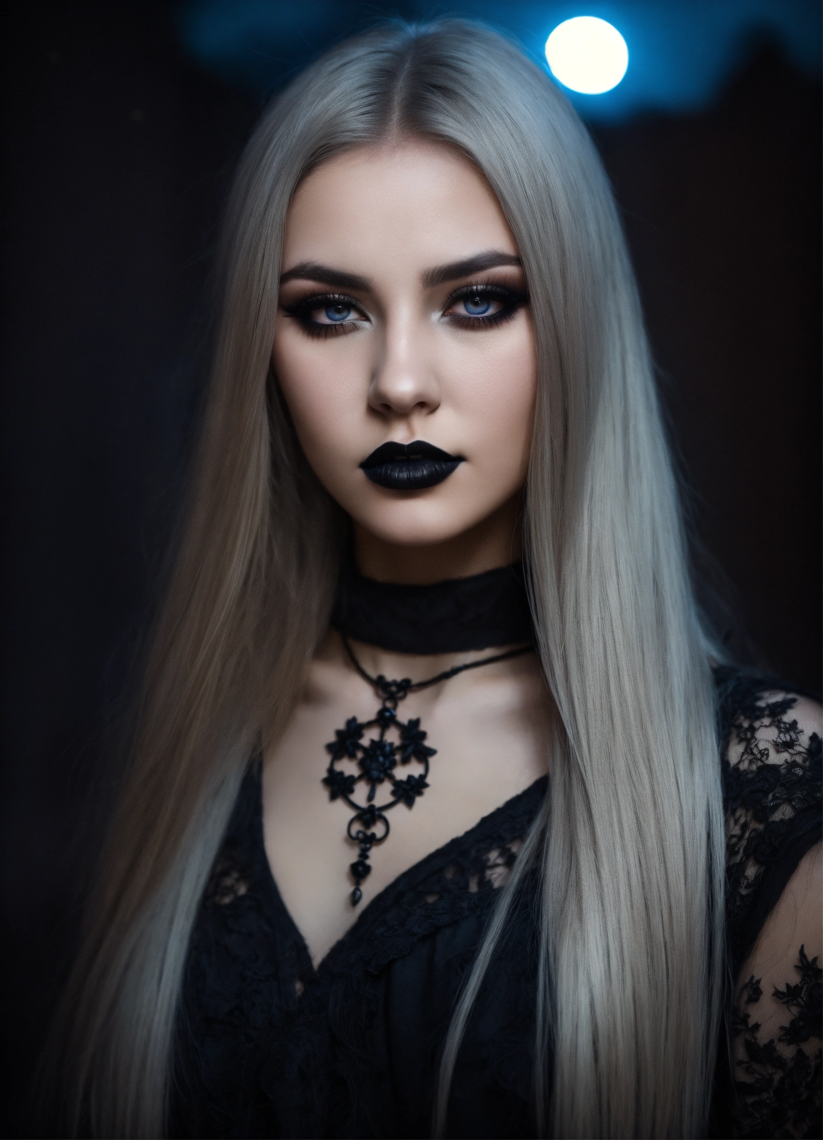 Lexica - Beautiful young woman with long straight hair, light gray eyes ...