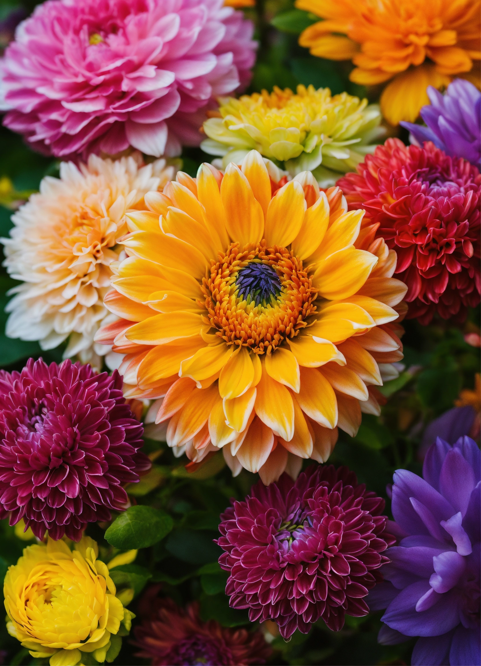 Lexica - Beautiful colorful flowers, full image, edges should blend ...