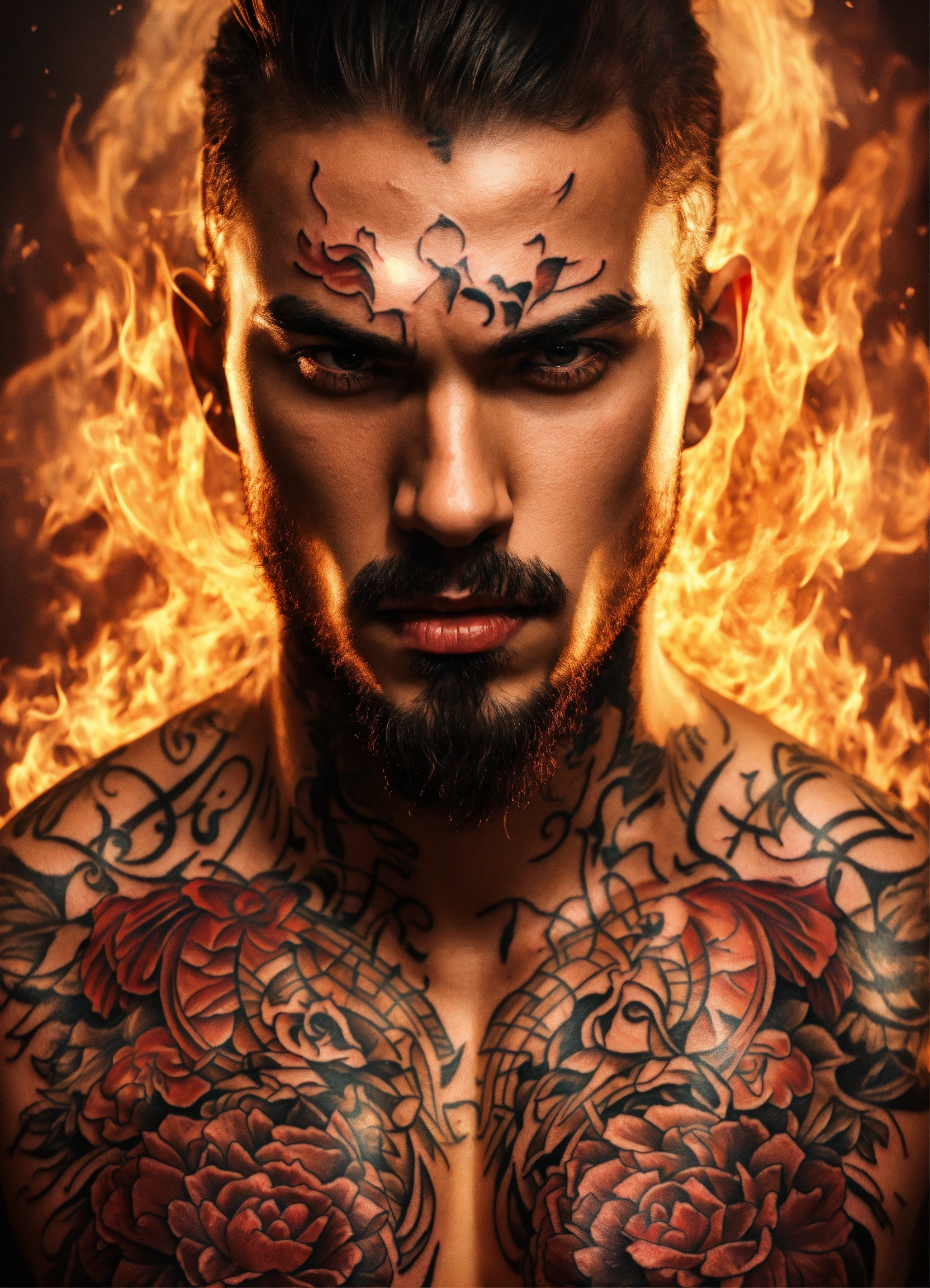 Lexica - Tattoo style image feeling of anger