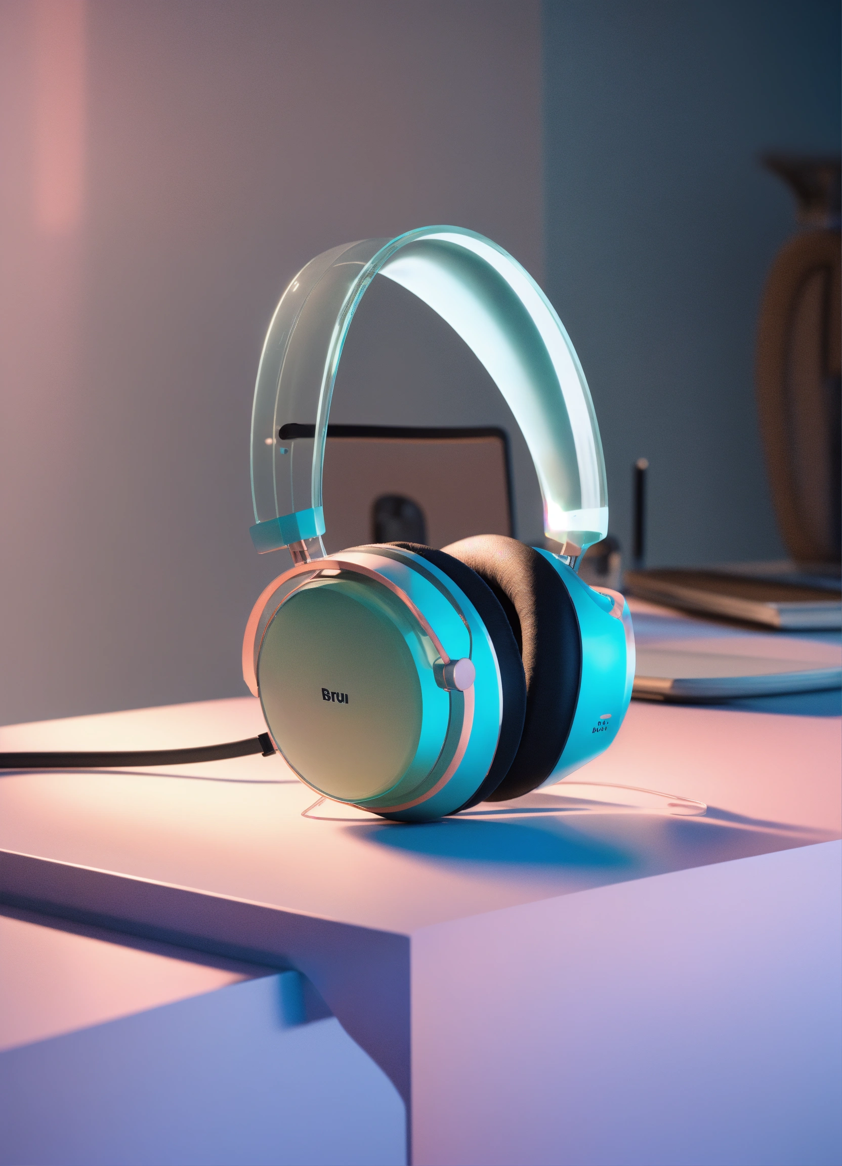 Lexica - A stunning, minimalist curved, pastel translucent glass AR ...