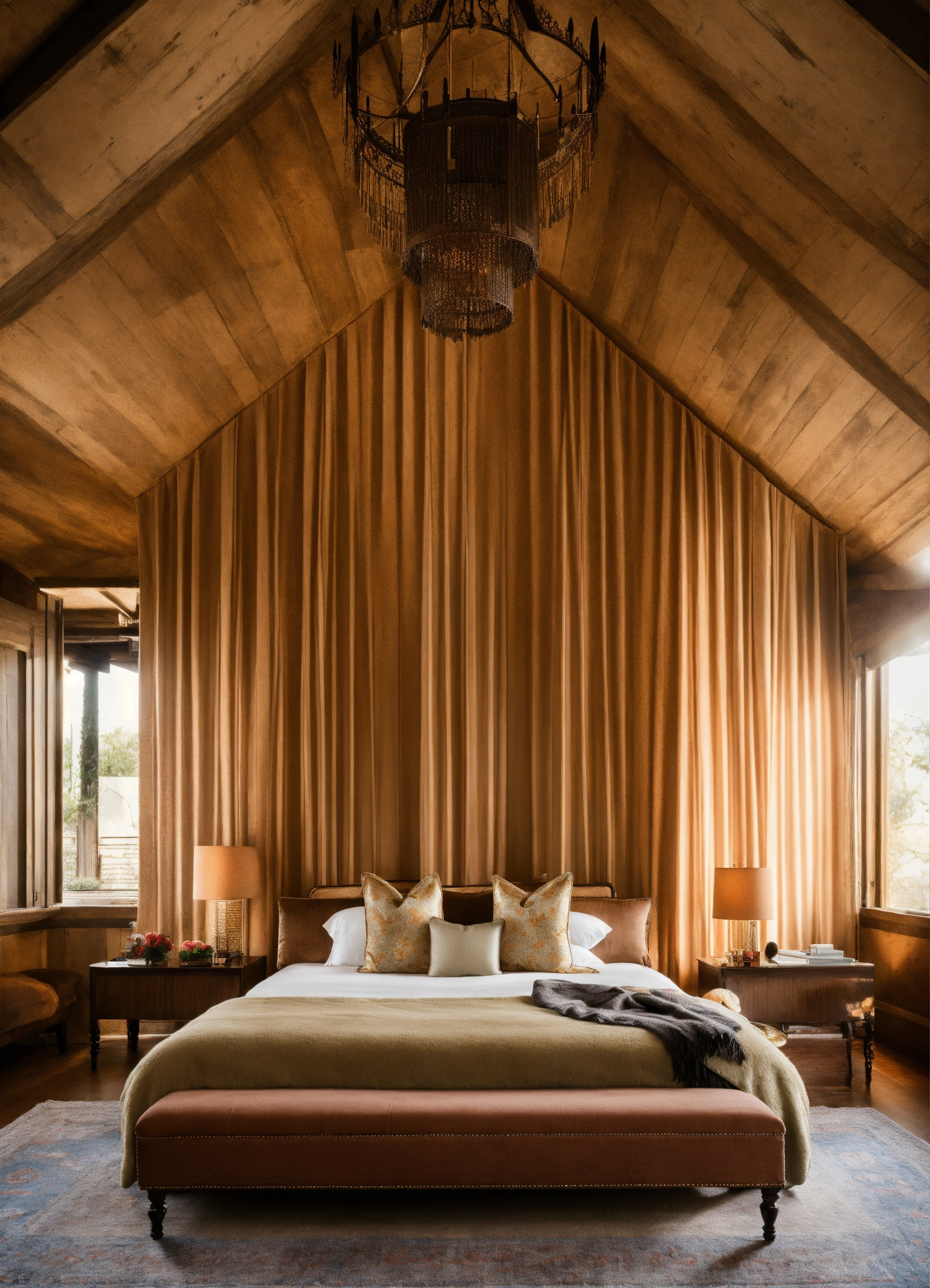 Lexica - Beutiful bedroom with beautiful bed an pillow