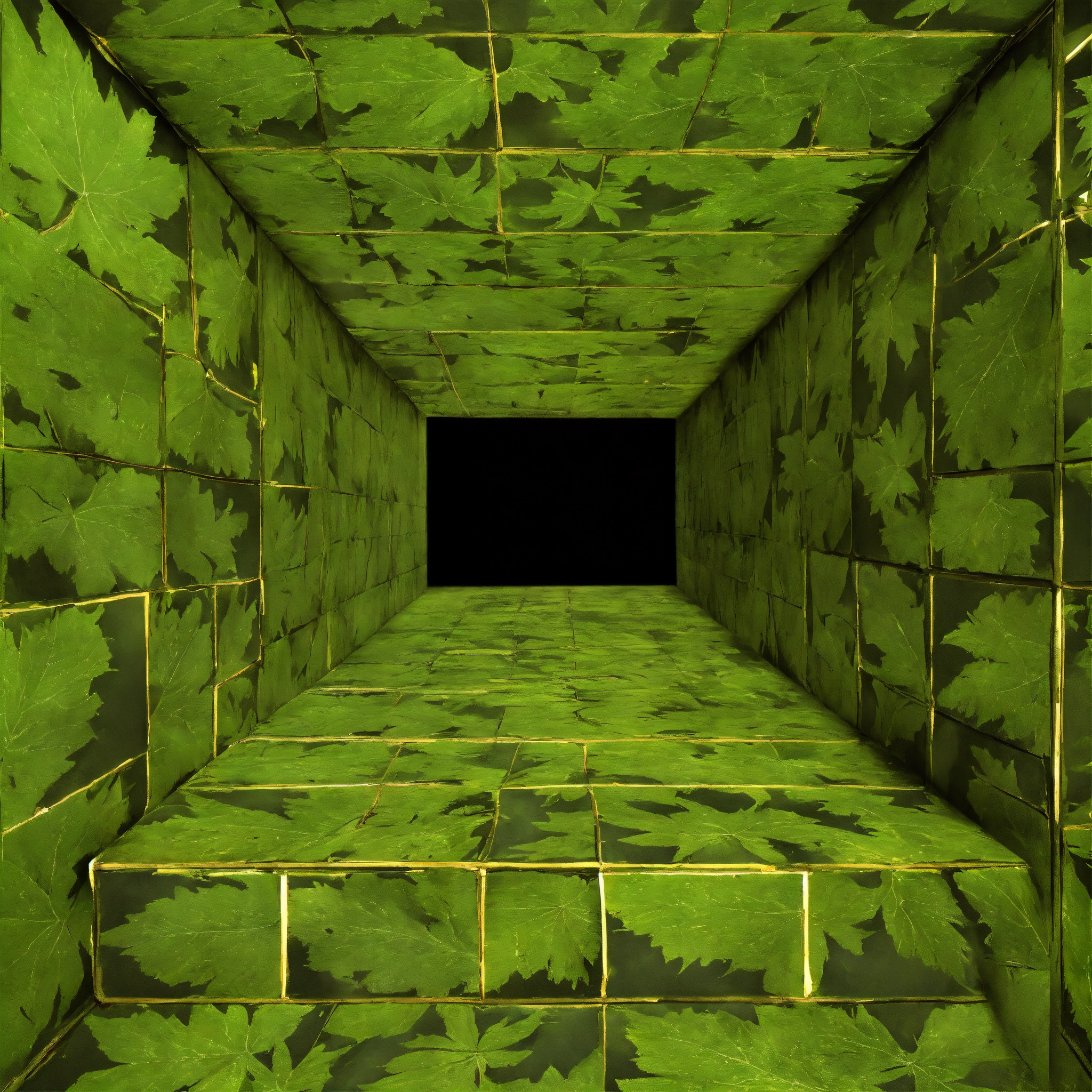 Lexica - A cubemap texture for a box with ganja leaves falling down to ...