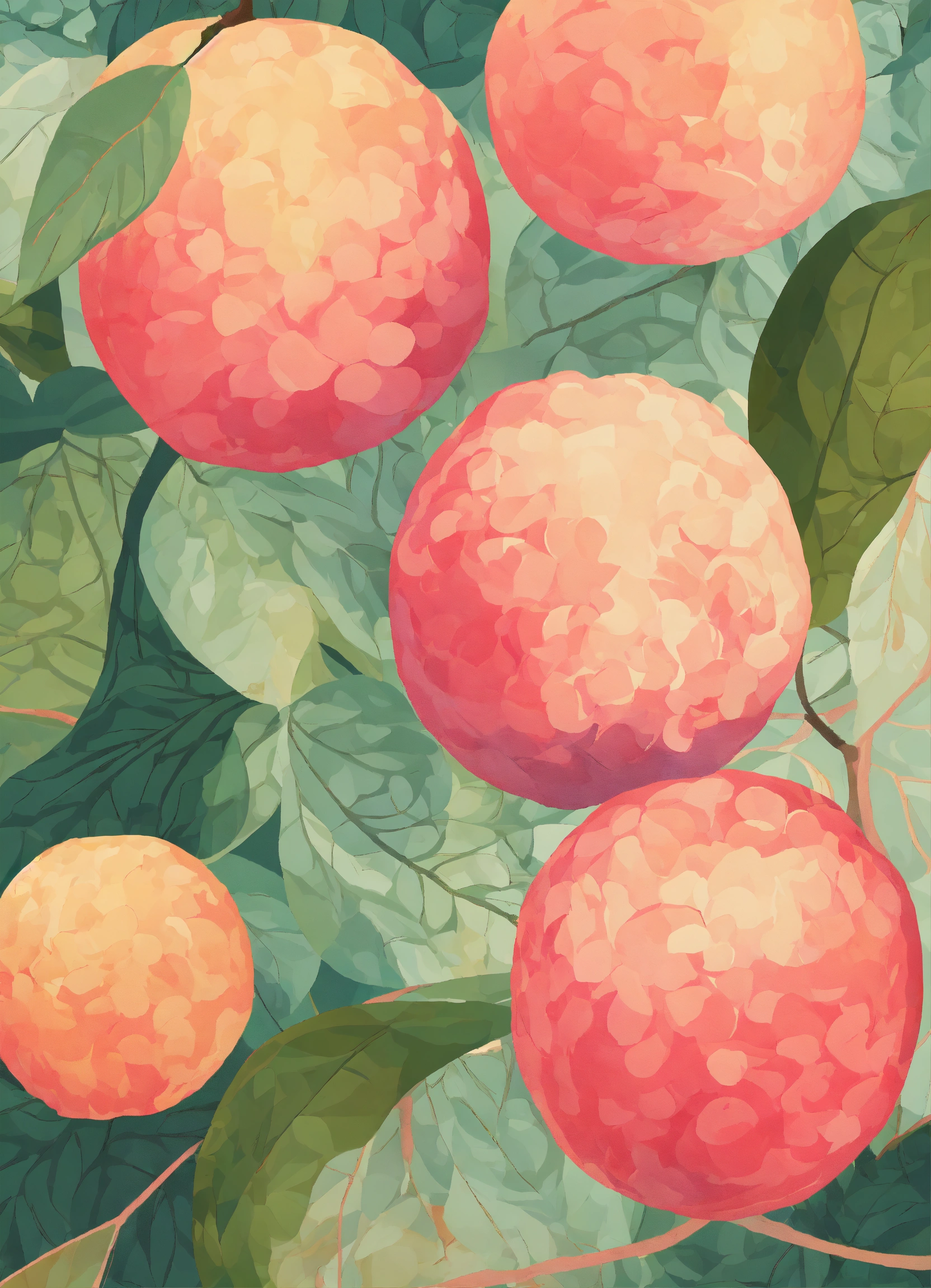 Lexica - Surreal style of abstract guava wallpaper images, digital art ...