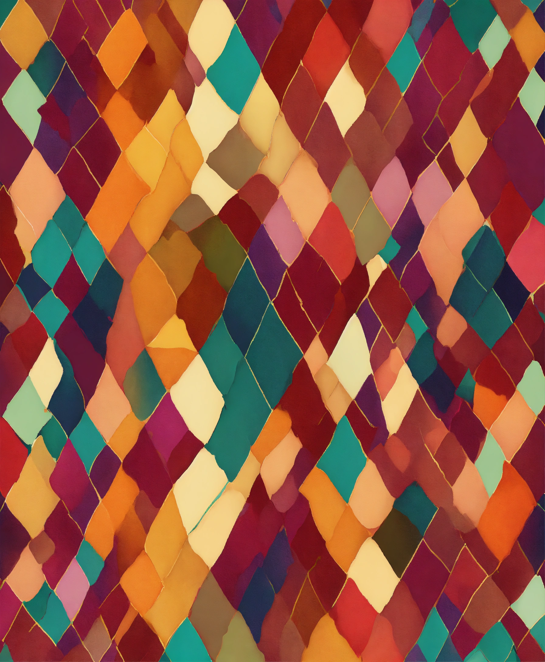 Lexica - Argyle pattern in rich colors, microscopic print