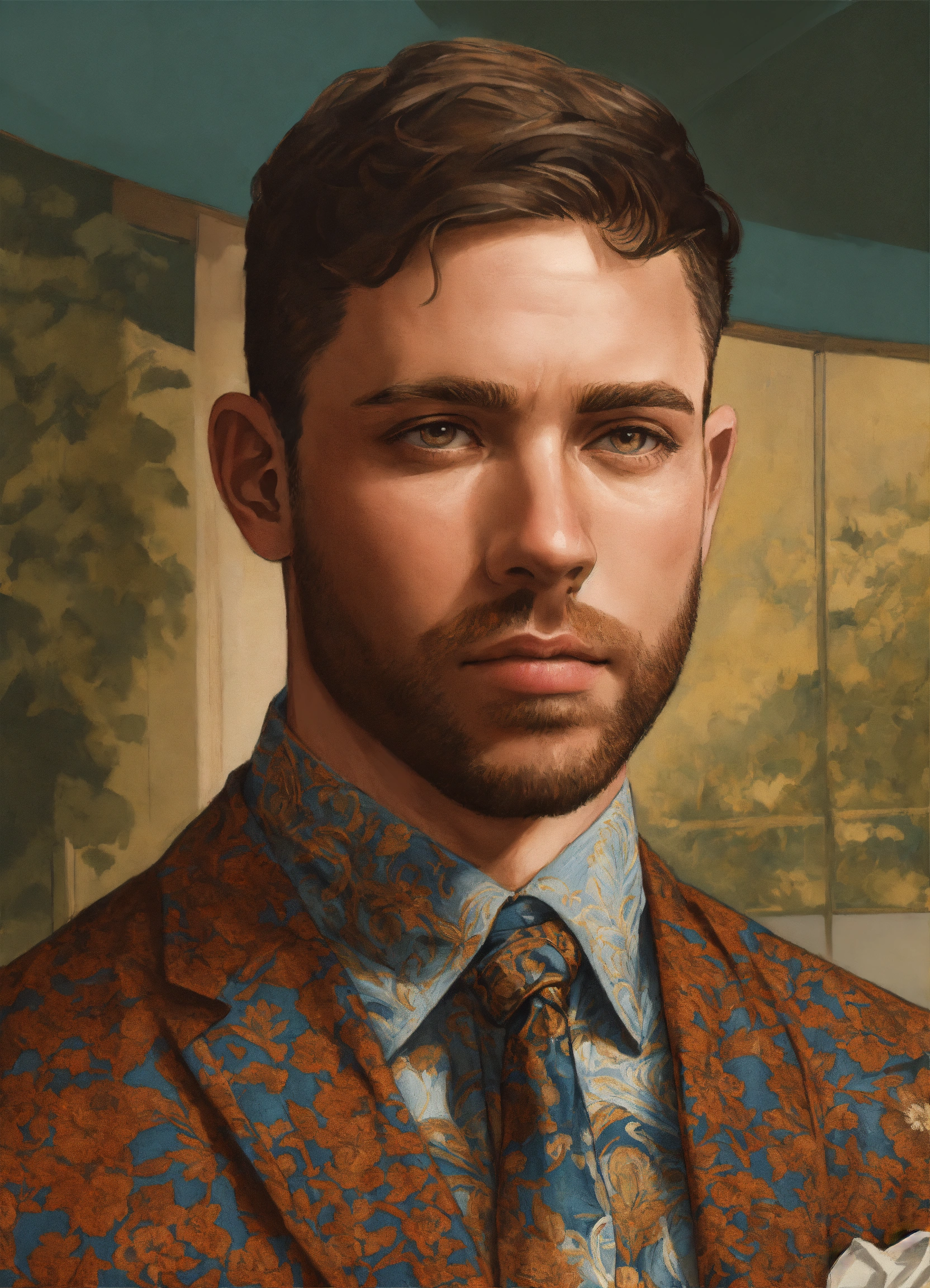 Lexica - A highly detailed illustration of Andrew Tate wear