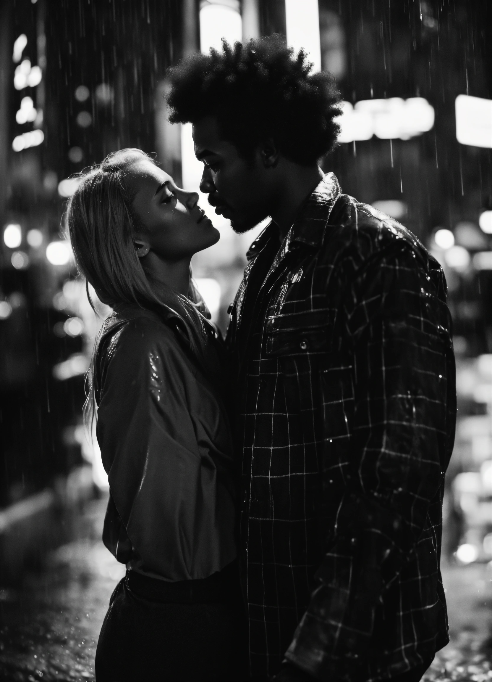 Lexica - Raining day in New York with a couple, blonde girl and Afro ...