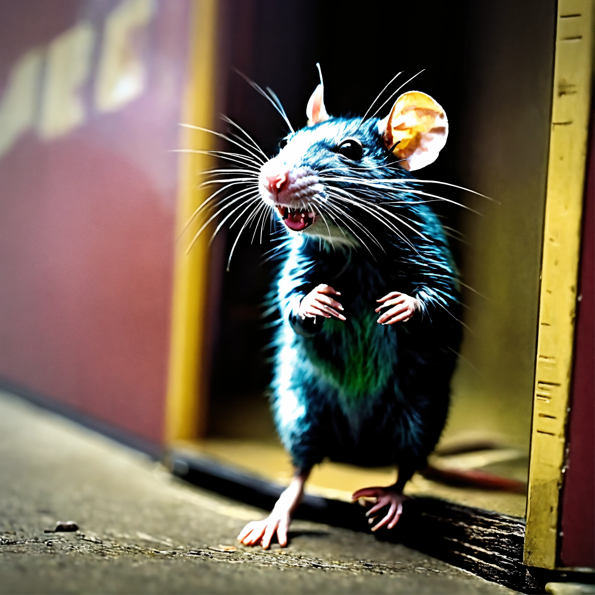 Lexica - Human like rat robbing store cctv recording