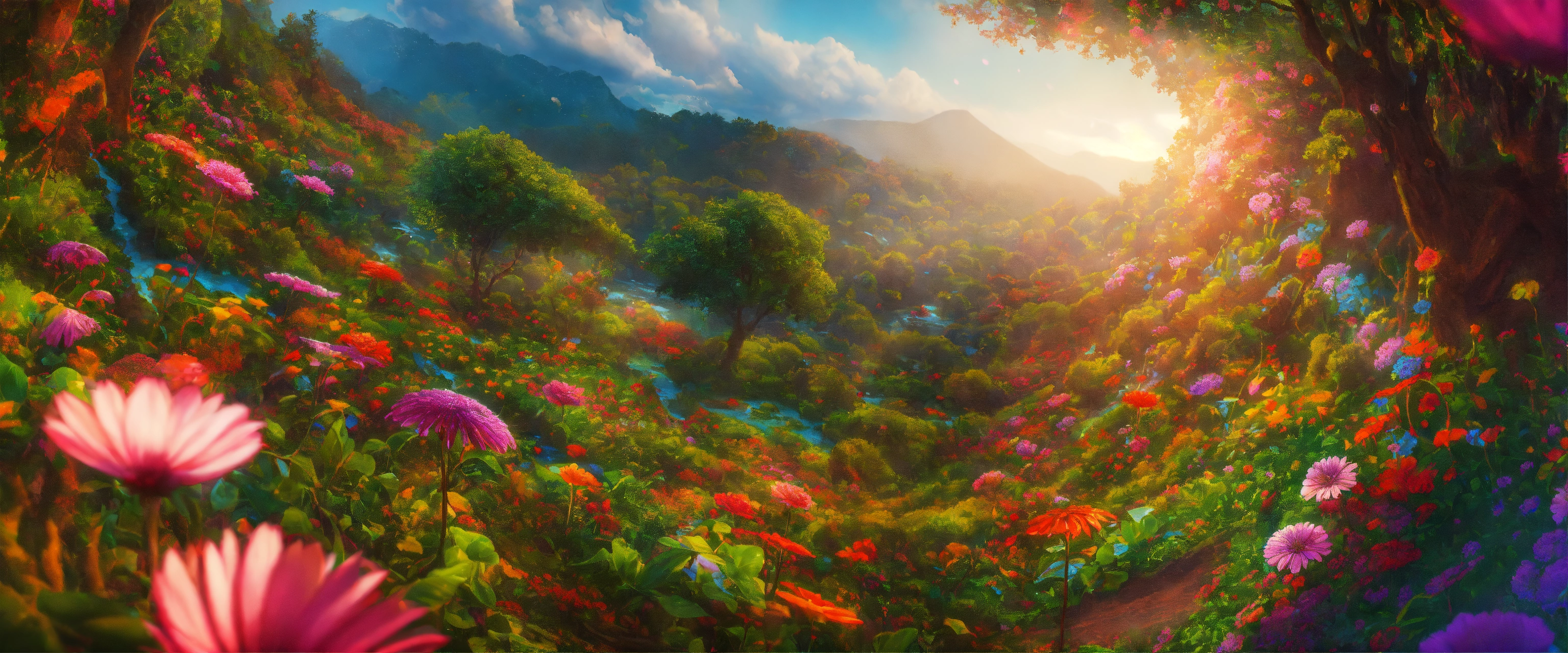 Lexica - 8k surreal, psychedelic art, woman fused with nature, calling ...