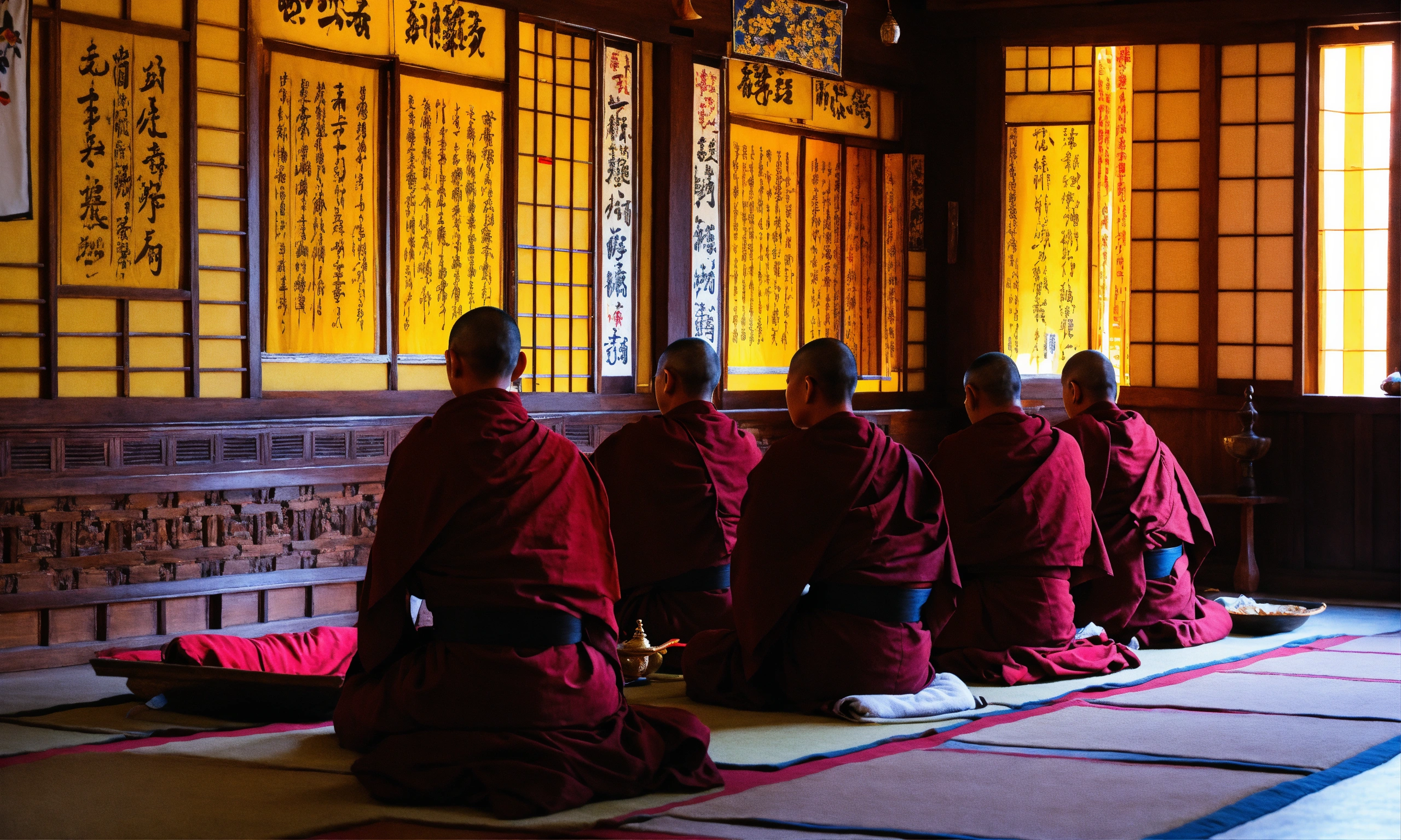 Lexica Zen monks in monastery