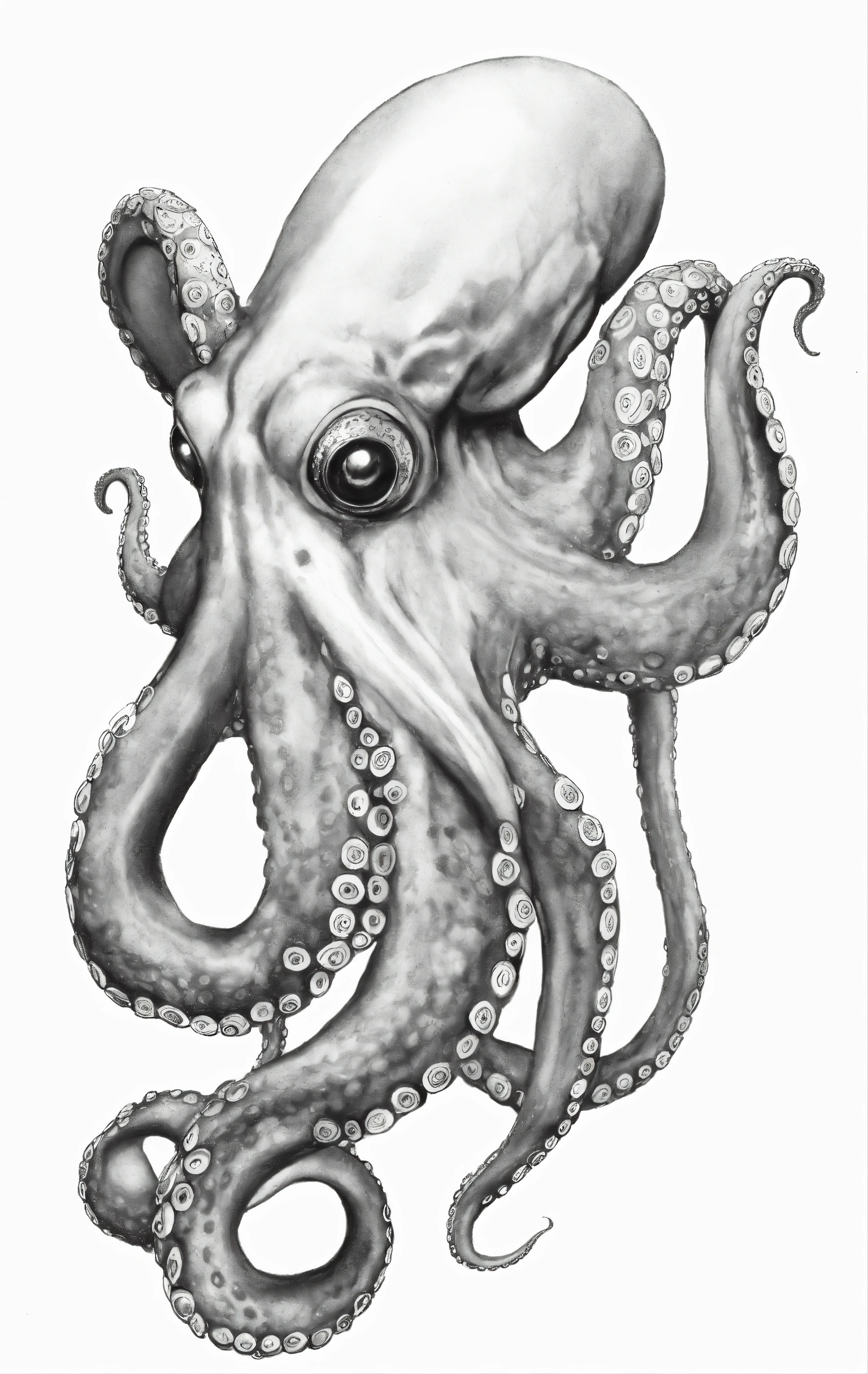 Lexica - Drawing of Realistic octopus