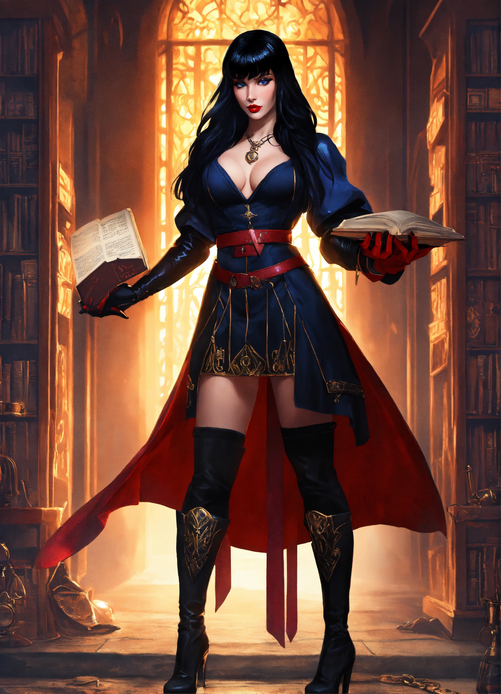 Lexica - 8k, fantasy art, enchantress, short height, long full body ...