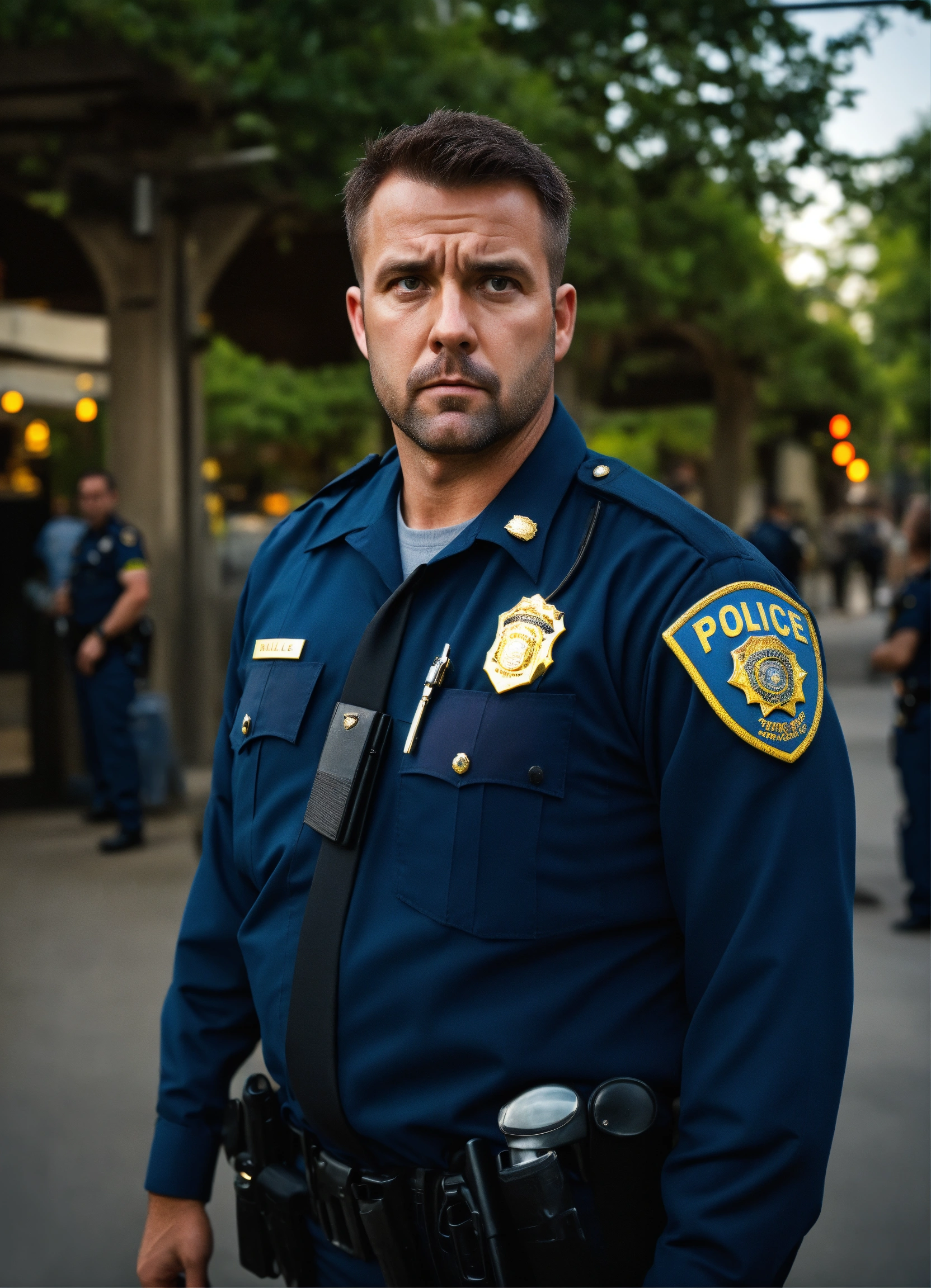 Lexica - Scared random looking unique expressive police officer ...