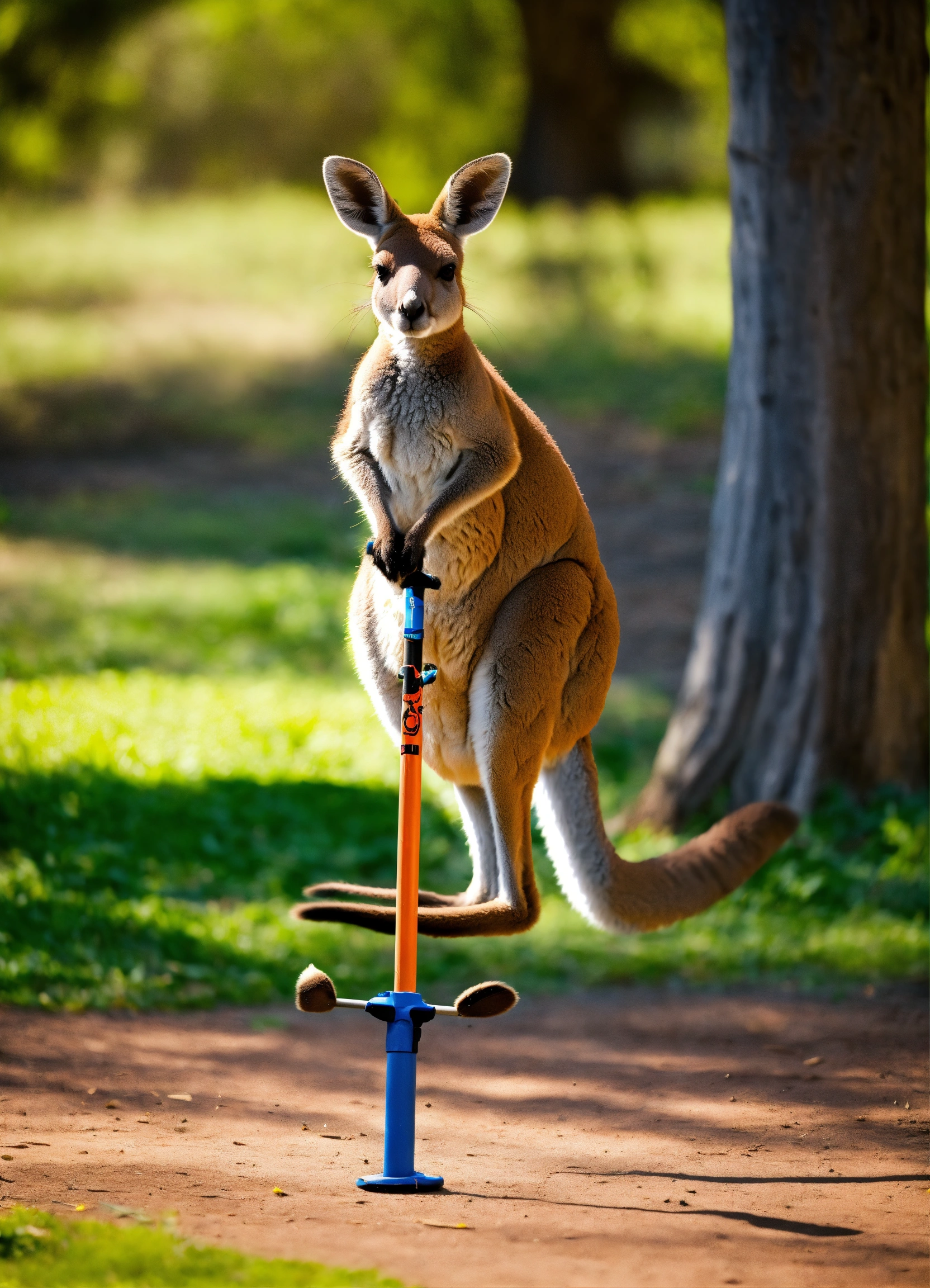 Lexica - A kangaroo on a pogo stick