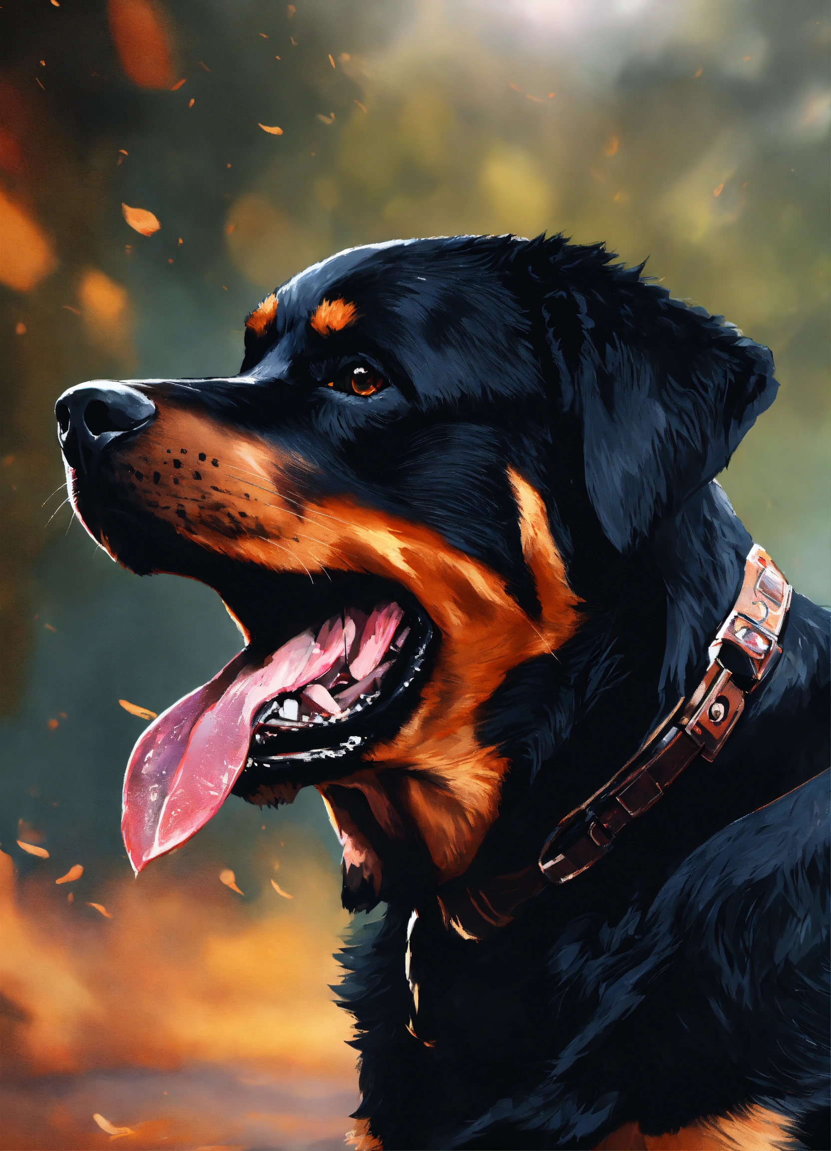 Lexica - Cool Rottweiller growling art style 8k trending on artstation