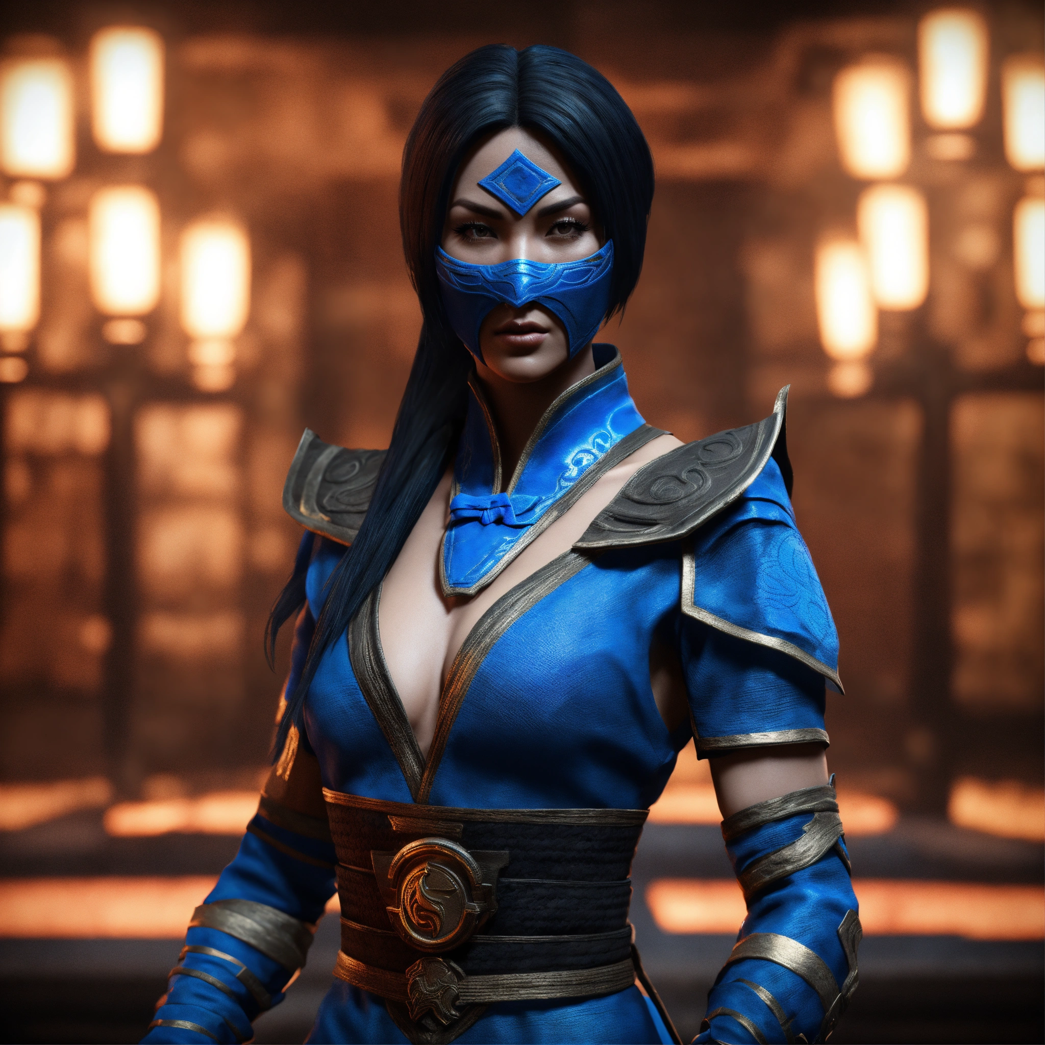 Lexica - Mortal Kombat Kitana Character Ultra Realistic, Unreal Engine 