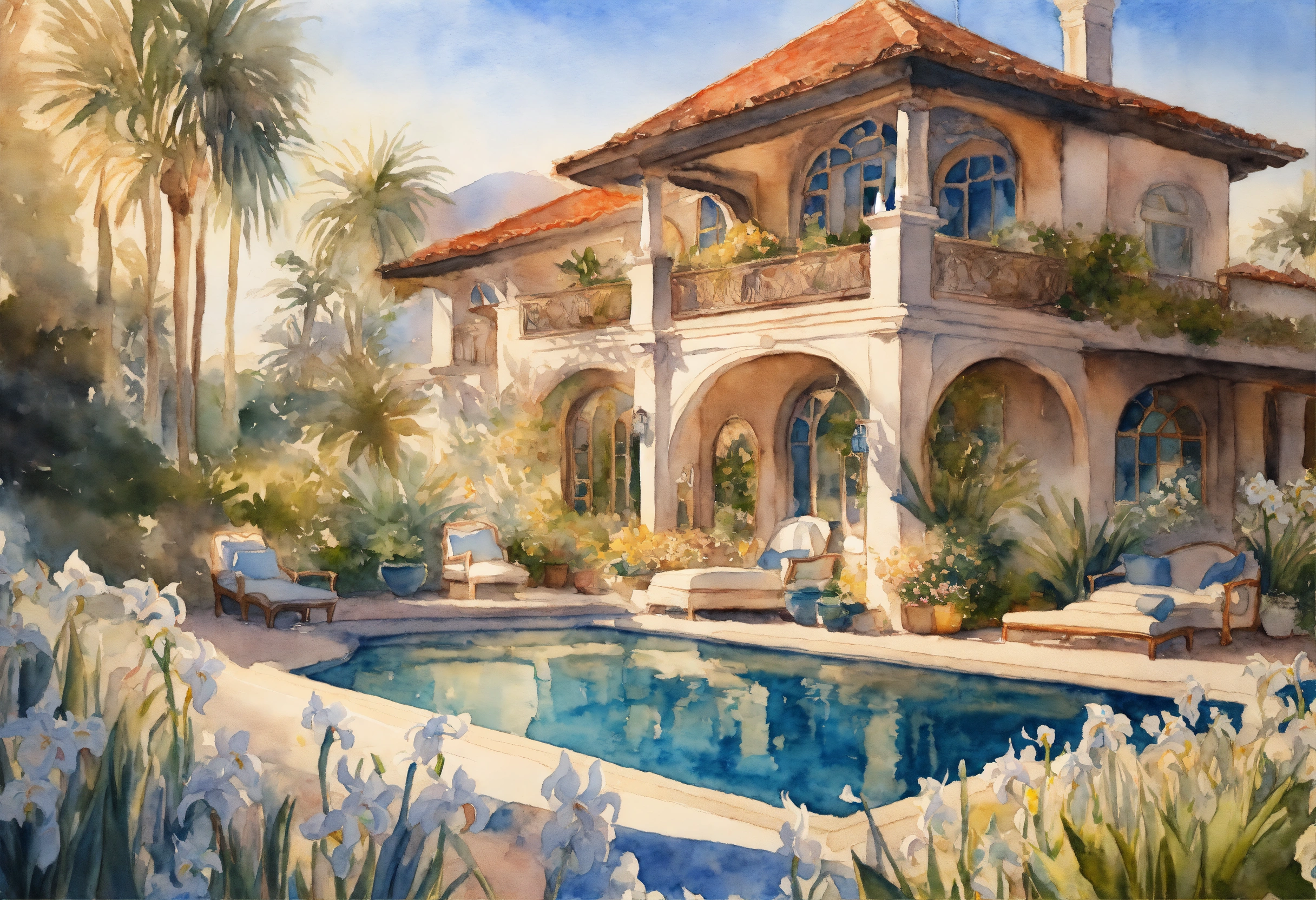 Lexica - Watercolour painting, pastel colours, warm light, intricate ...