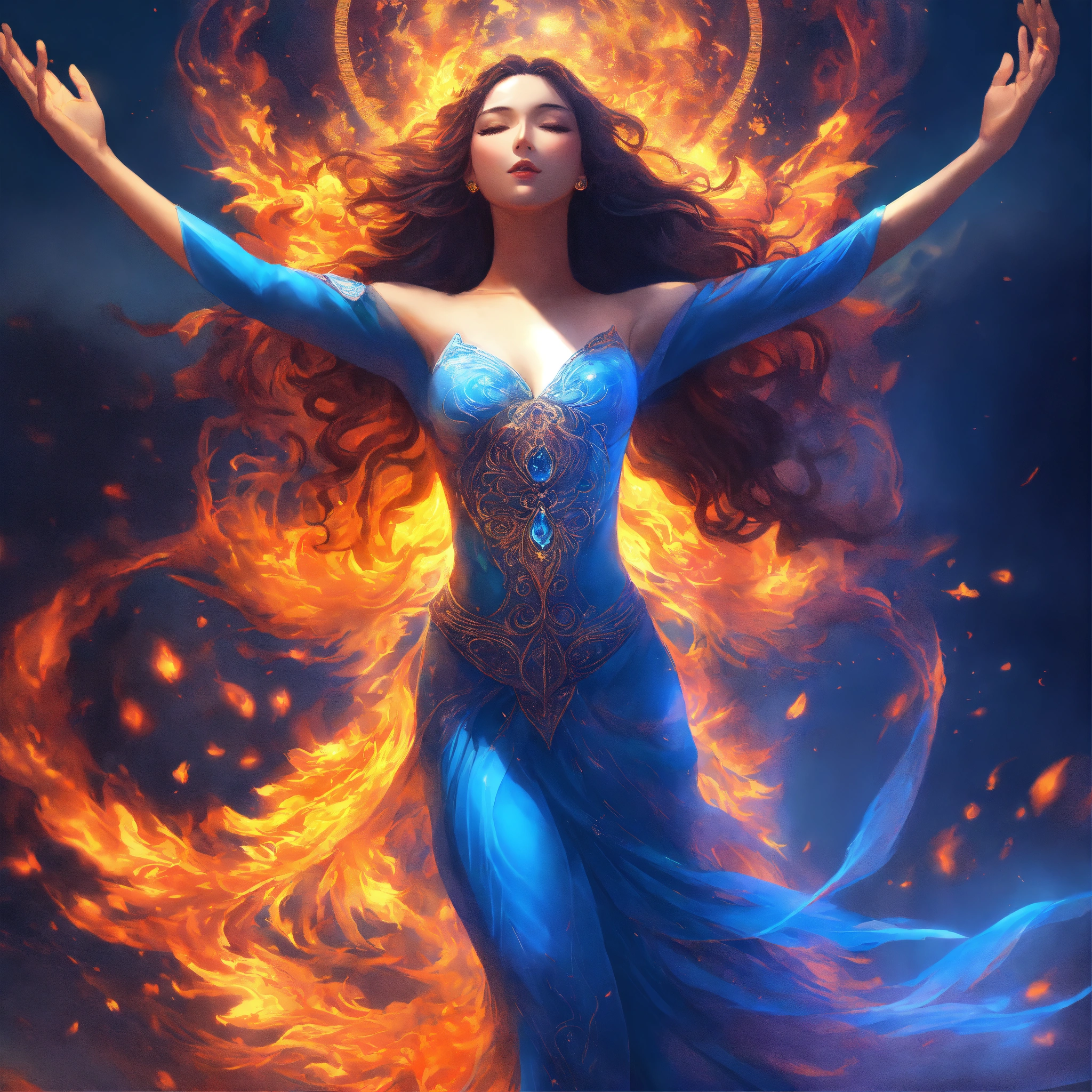 Lexica - Fantasy, mesmerizing design, ascending spirit woman, spirit ...