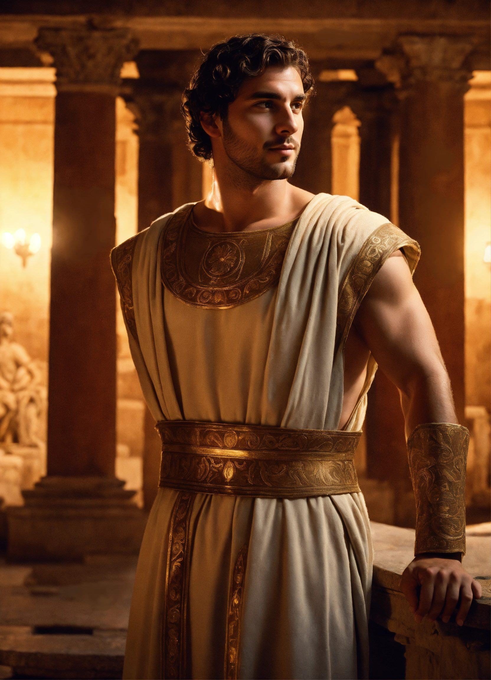 Lexica - A young rich noble athletic roman man wearing roman clothes ...