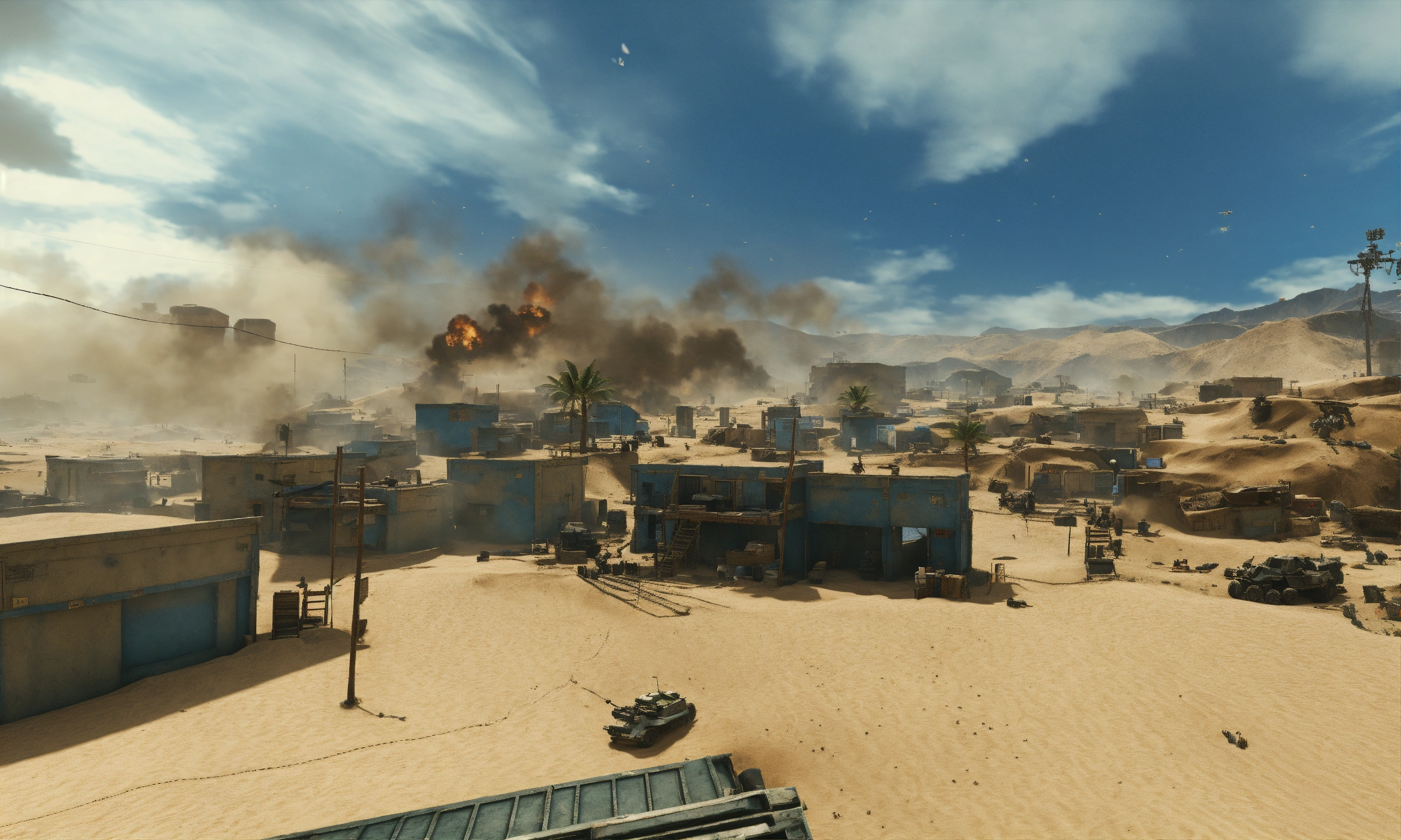 Lexica - Warzone map call of duty, blue sky, sand