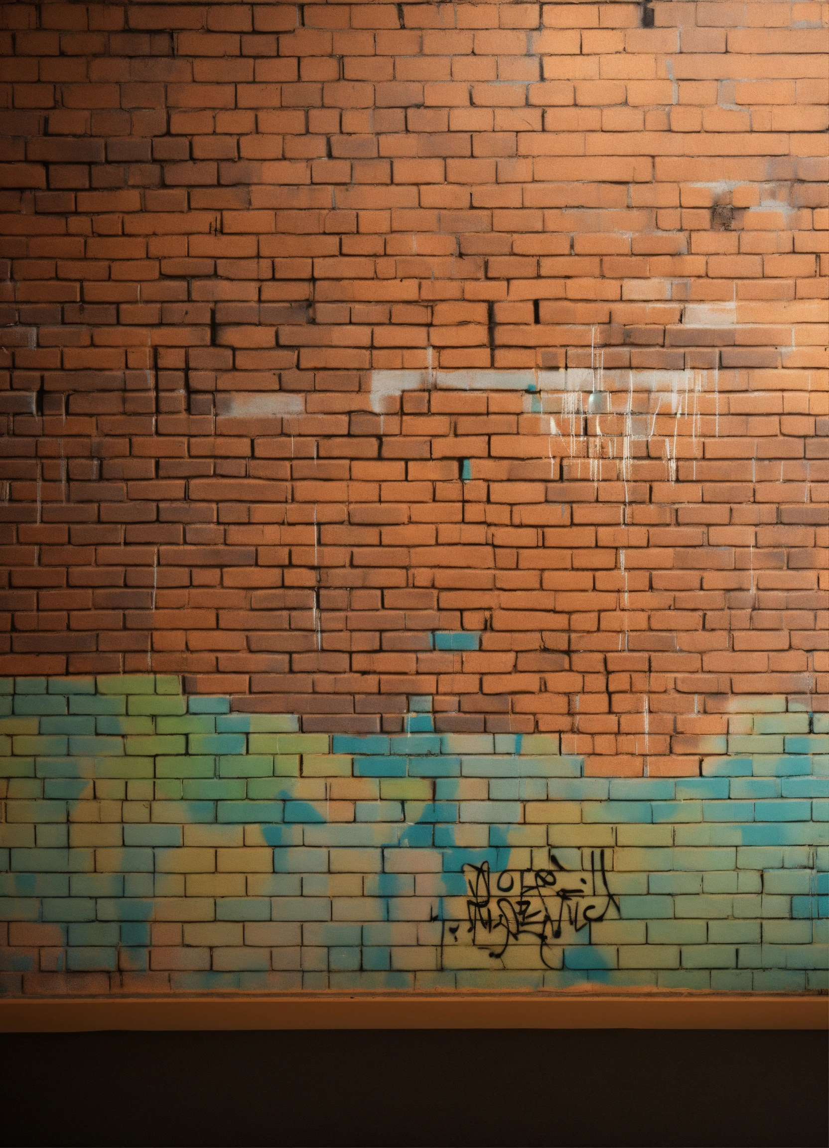 Lexica - Draw flat texture of wall with graffity ortho projection