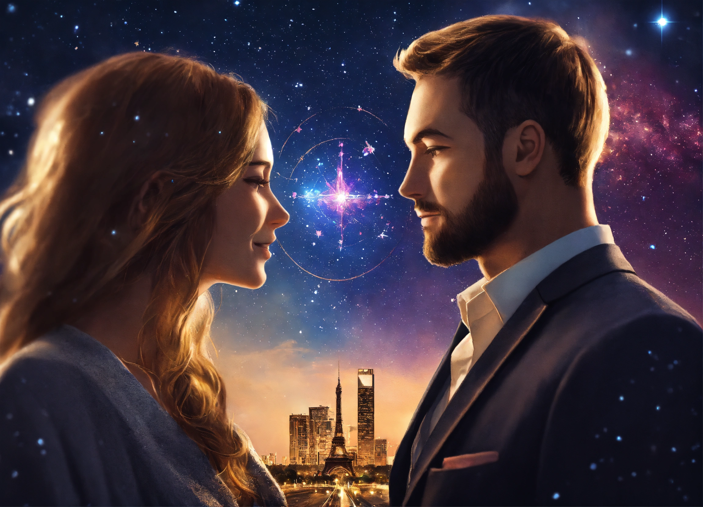 Lexica - Create an image of a man and a woman visualizing the concept ...