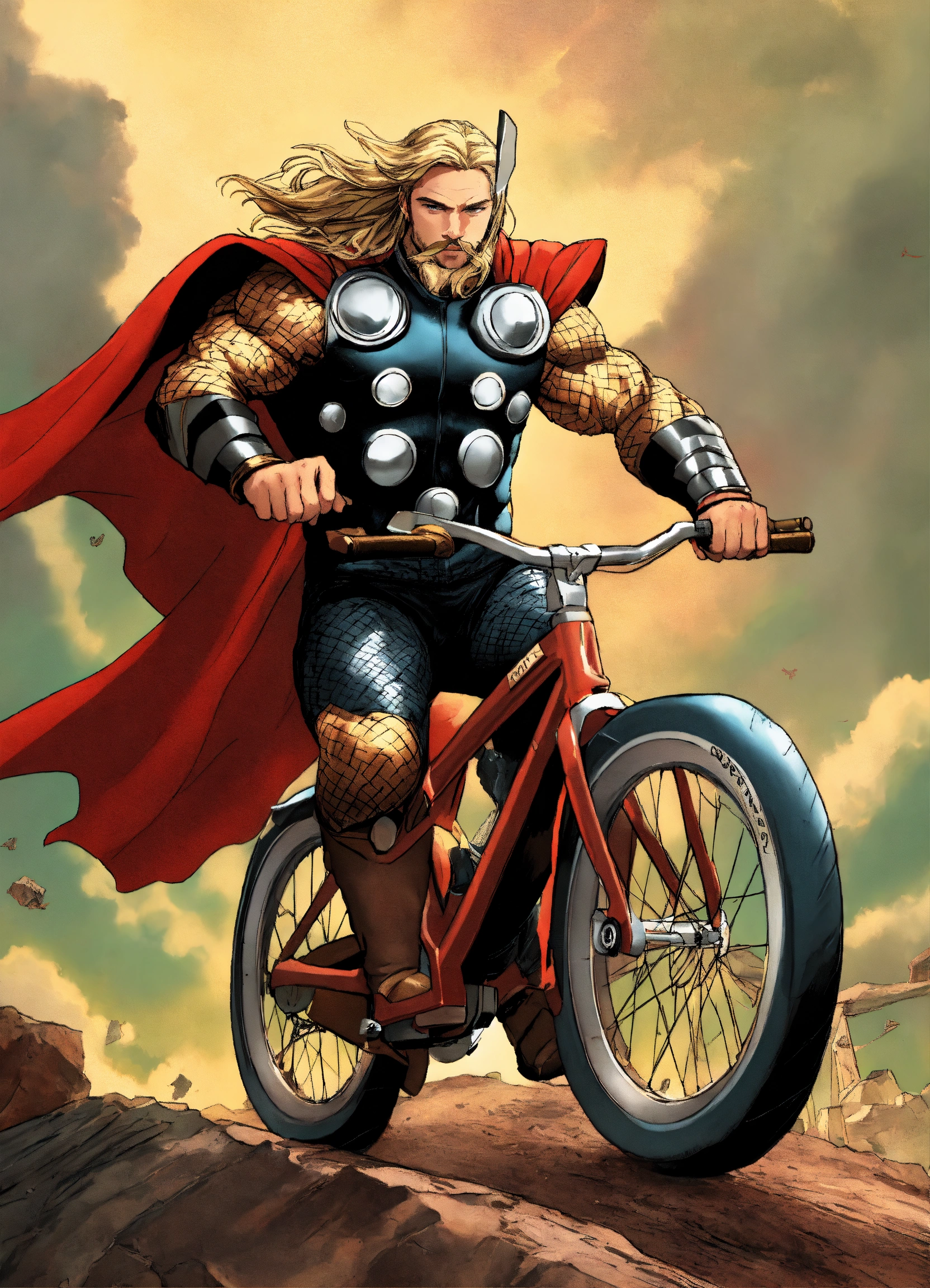 Lexica - Thor riding bicycle