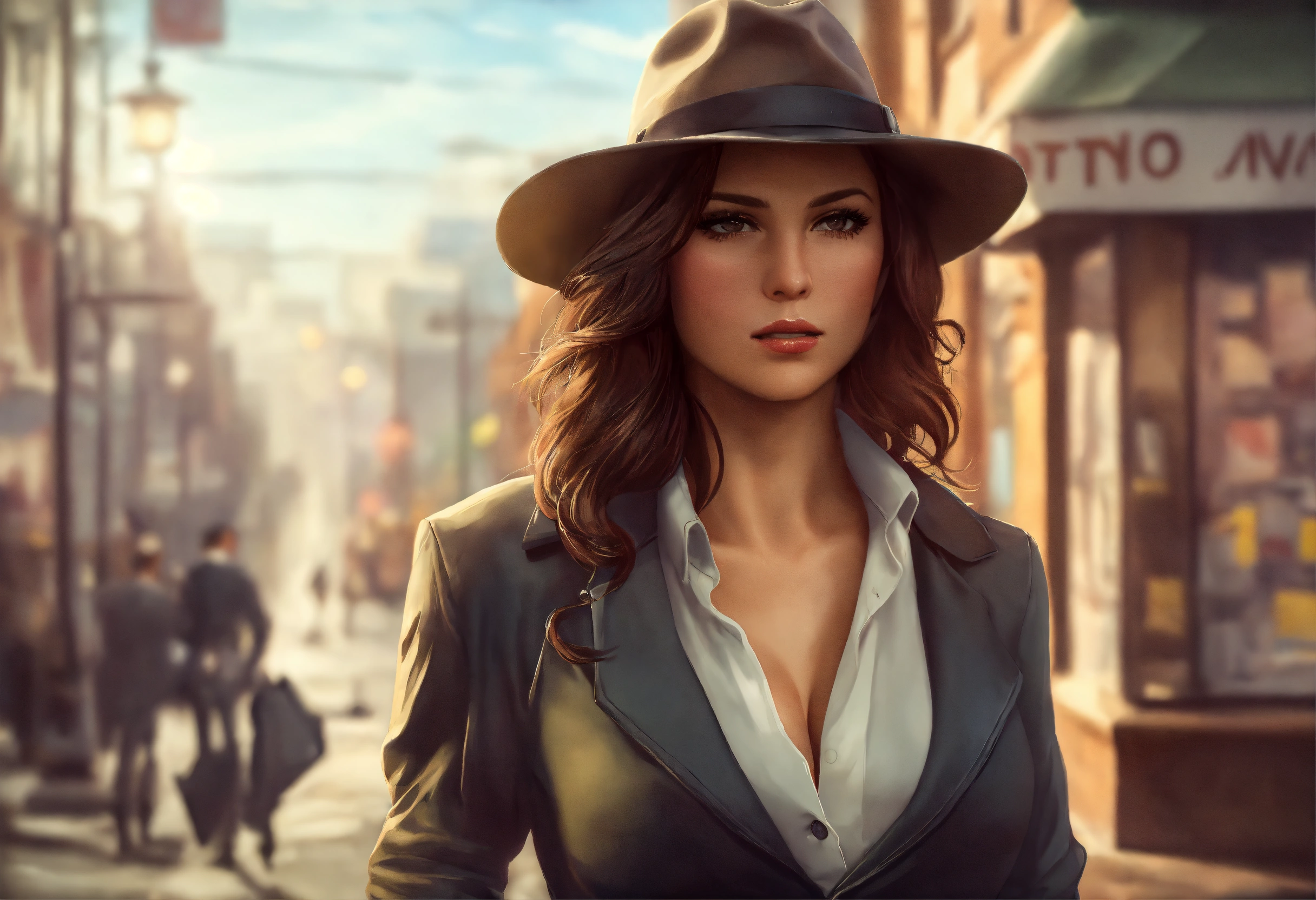 Lexica - Female detective, 38D cup, fit shapes, realisitc, searching