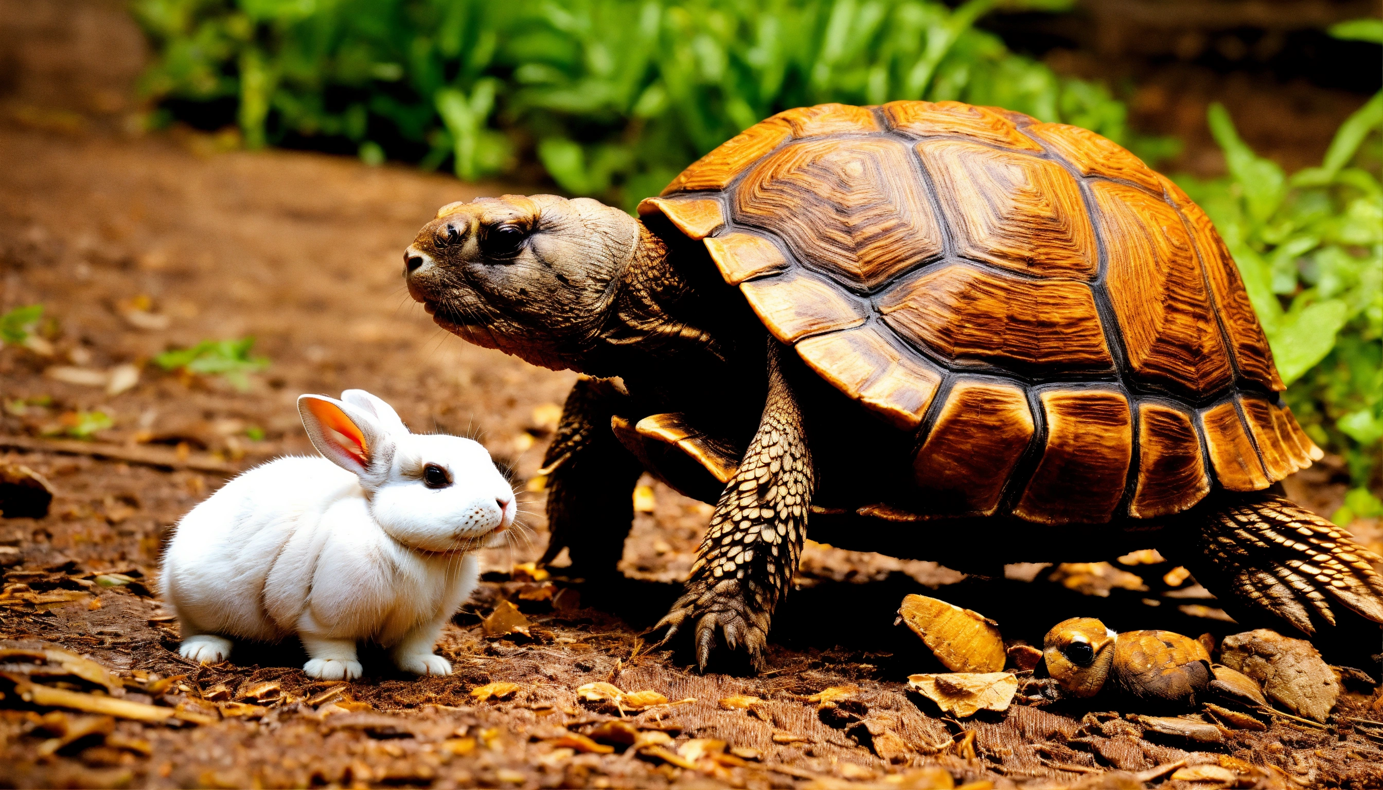 Lexica - Rabbit walking tortoise walking