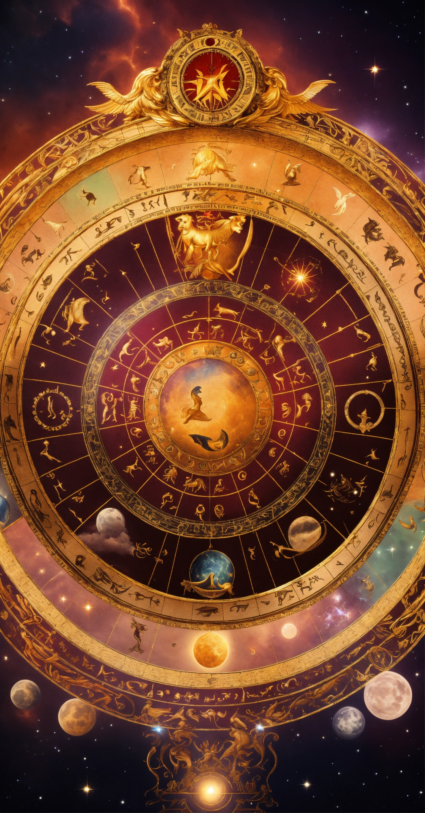 Lexica - The twelve signs of the horoscope, facing camera, astrology ...