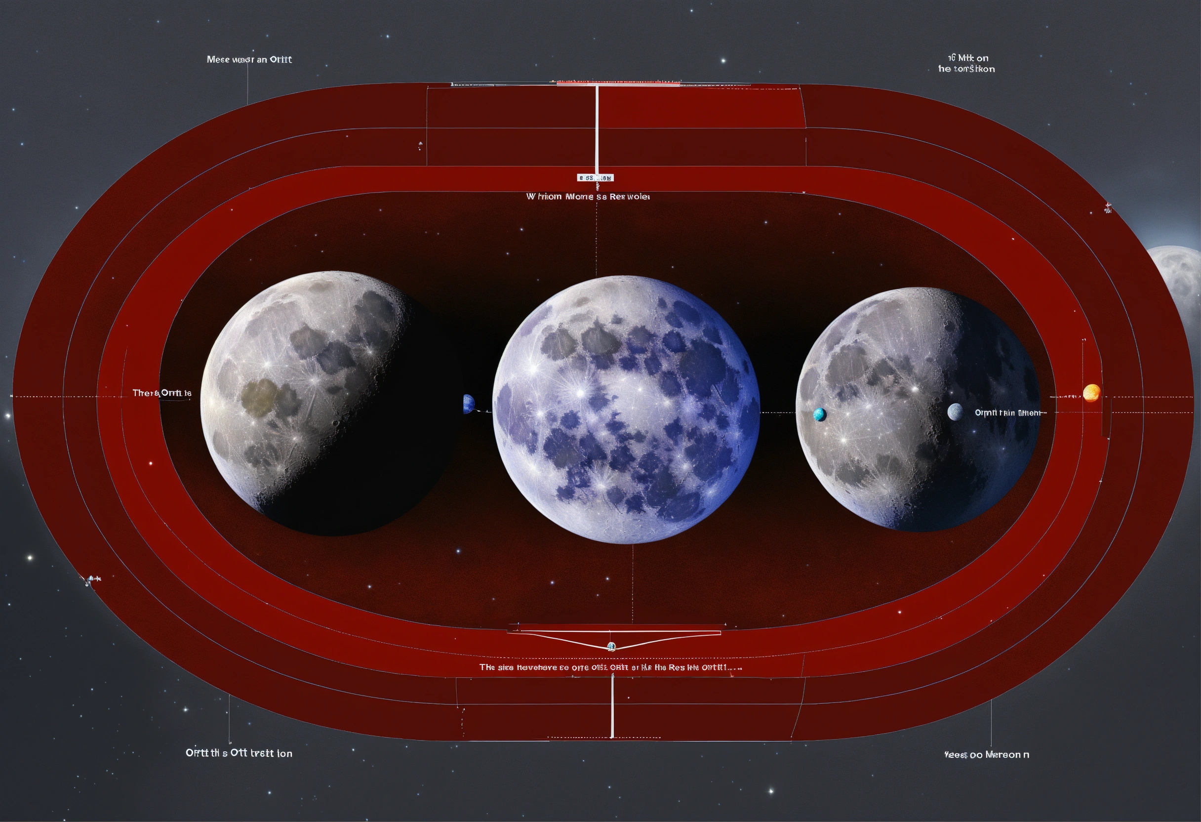 Lexica - Three moons in orbit, two grey, one red