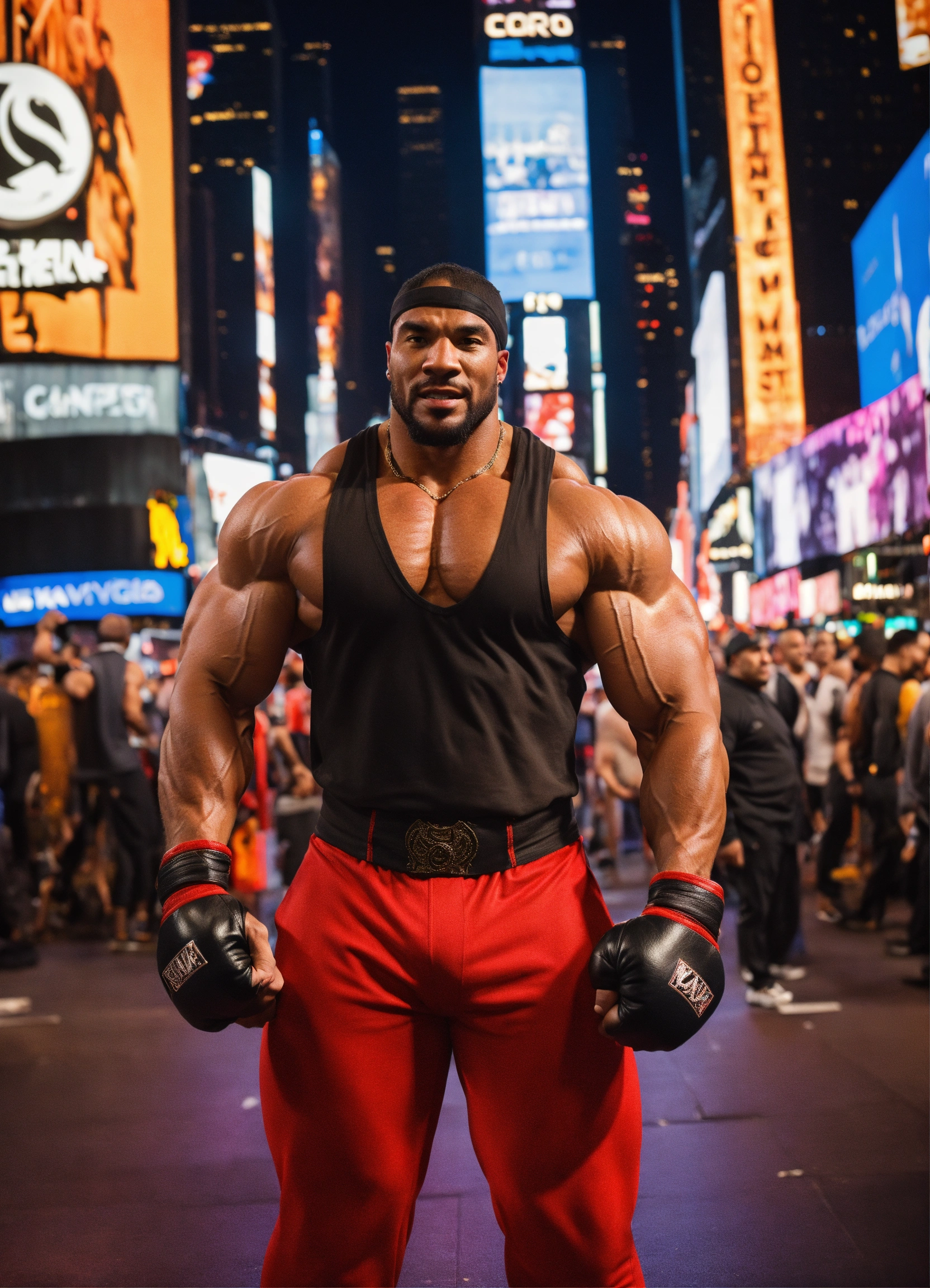 Lexica - 30-year-old man with big muscles, Kano from Mortal Kombat, big ...