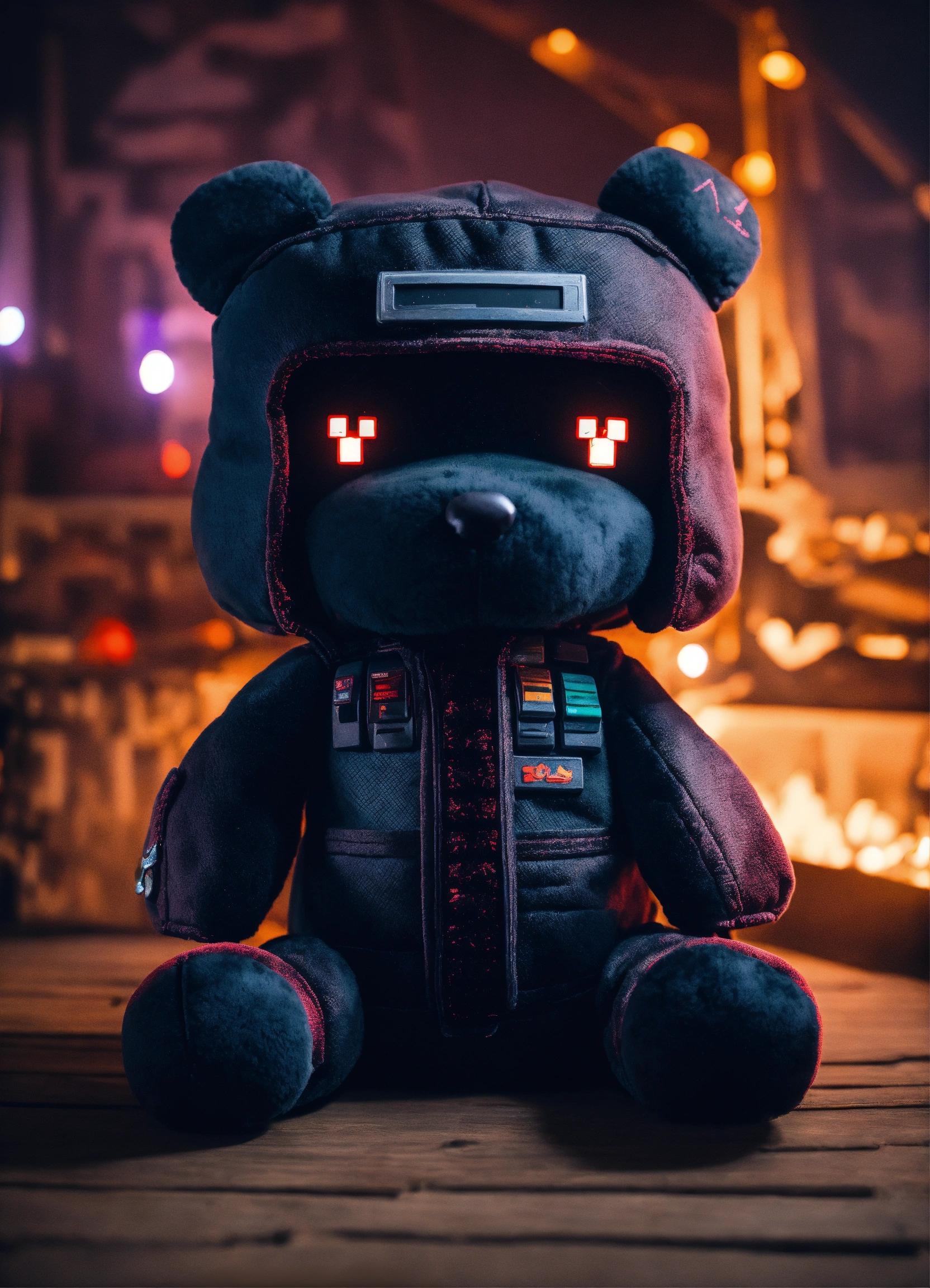 Lexica - Dark plush toy, platform game, 16 bit, computer character ...