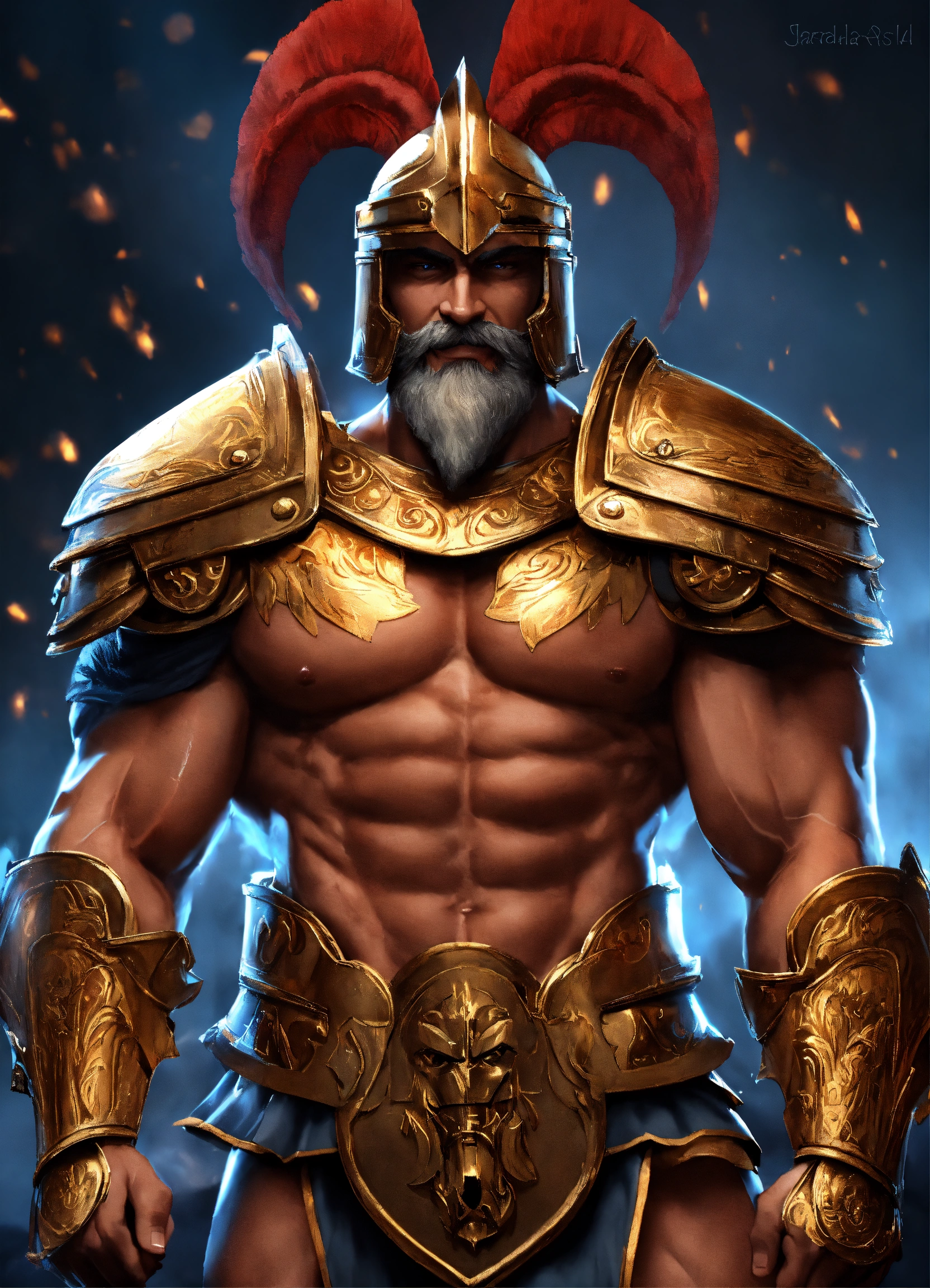 Lexica - Greek god ares, full armour, muscles, weapon, spartan armour ...