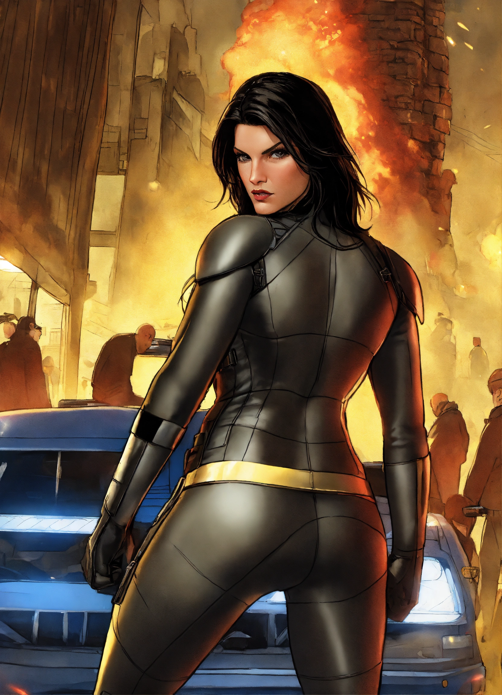 Lexica - Marvel angel dust gina carano in animated action without words ...