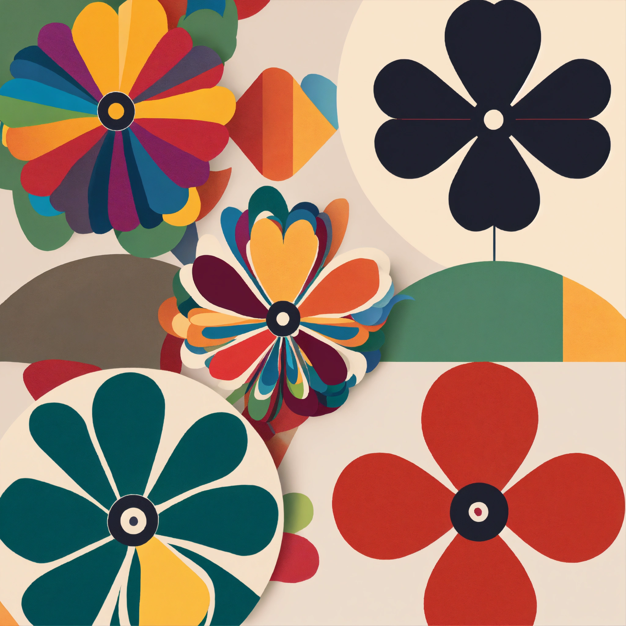 Lexica - Simple logo of 4 vinyl record albums shapes arranged to make a ...