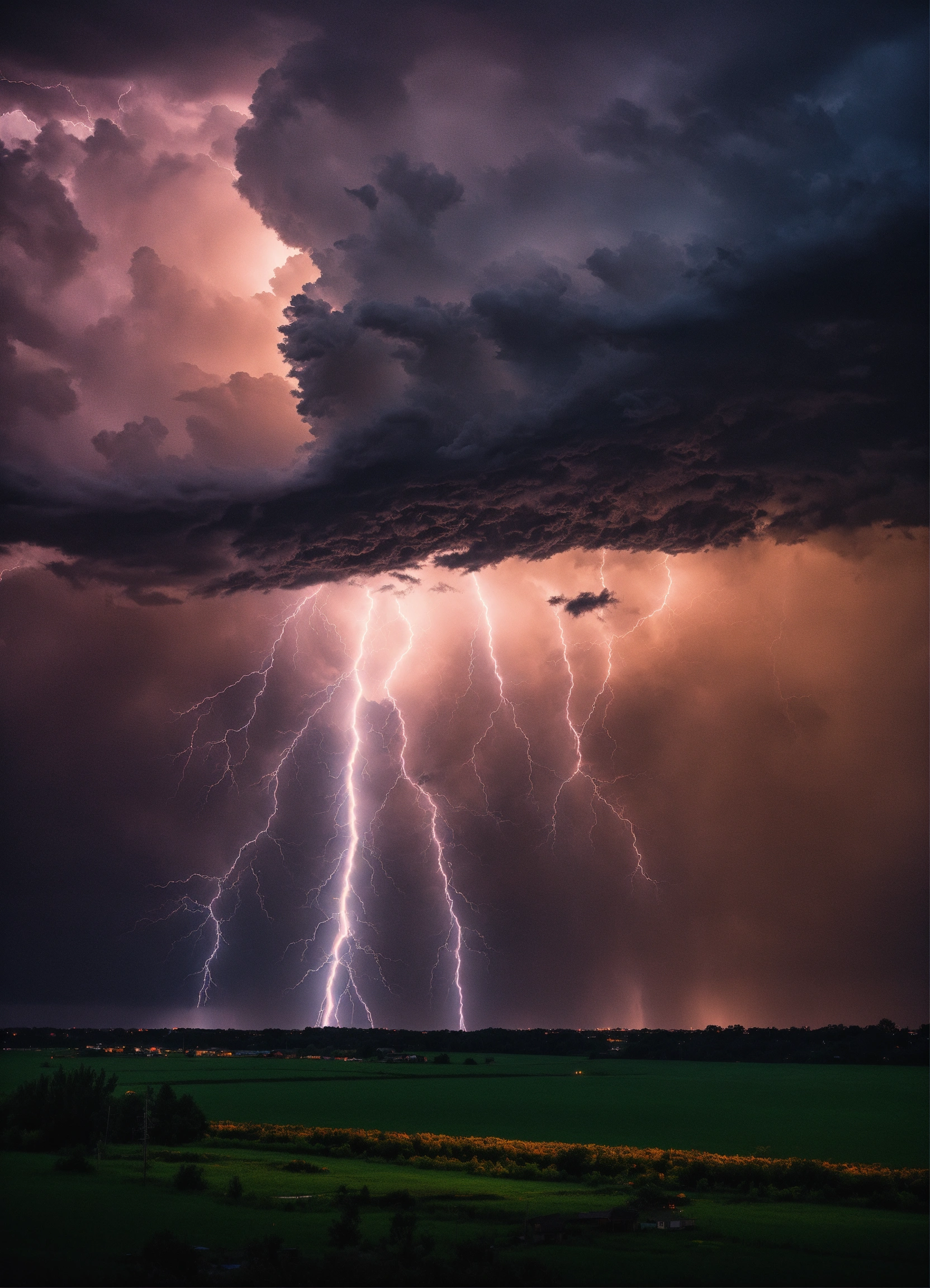 Lexica - A giant made of stormclouds, raining, storm, dark, thunderstorm