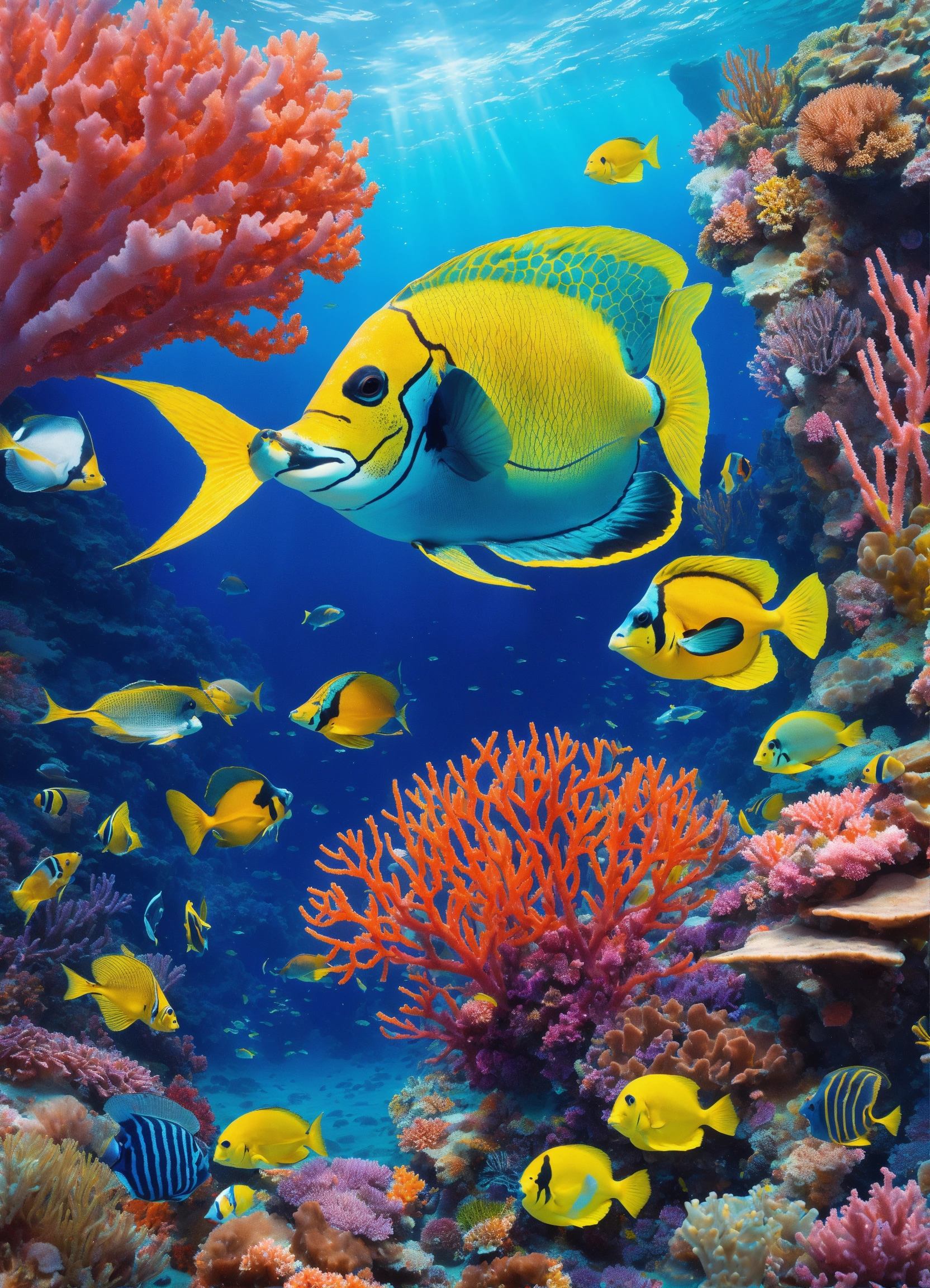 Lexica - Superhero,Aqua Falcon,is underwater,in the depths of a vibrant ...