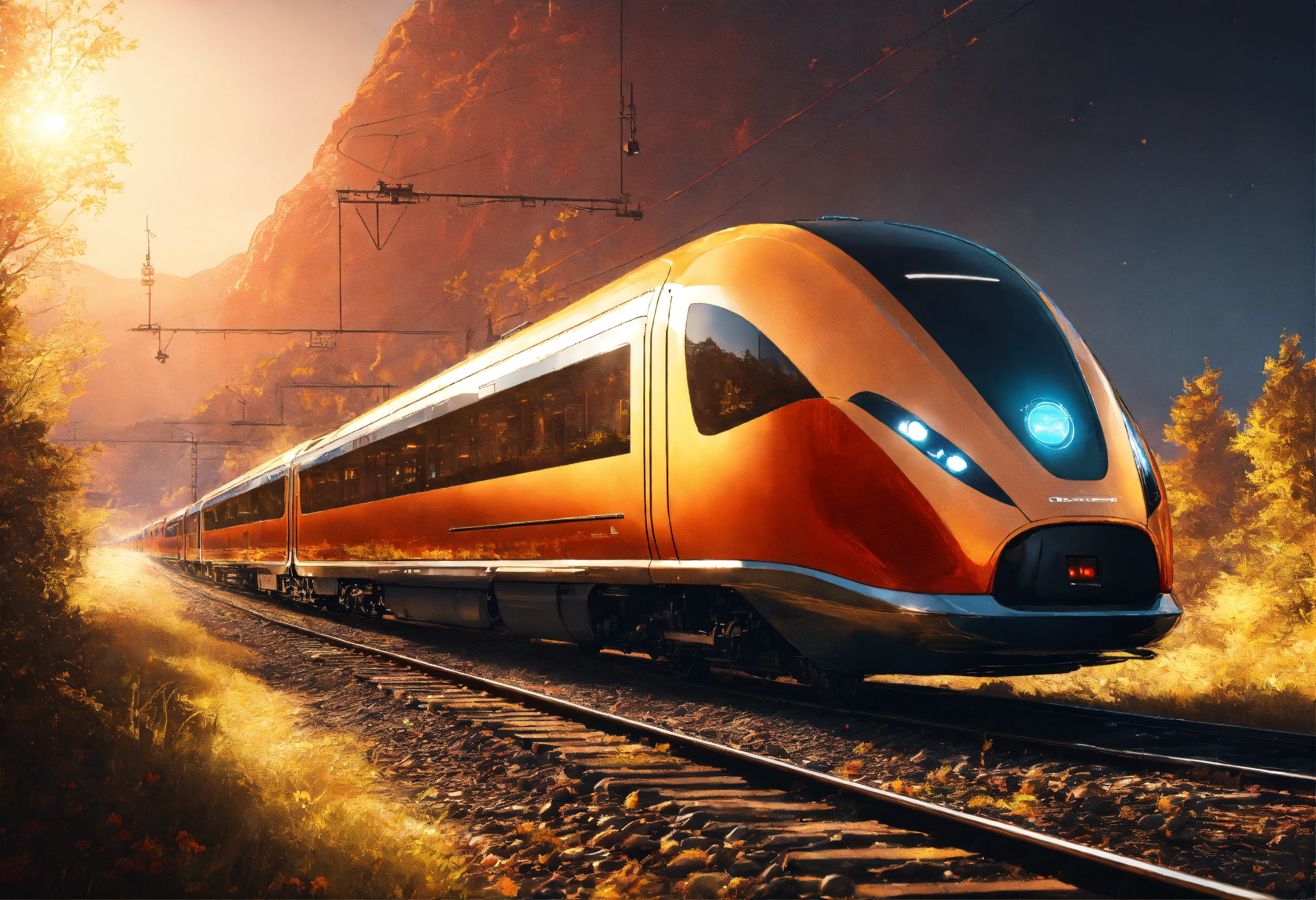 Lexica - Shining train of the future , 8k , masterpiece