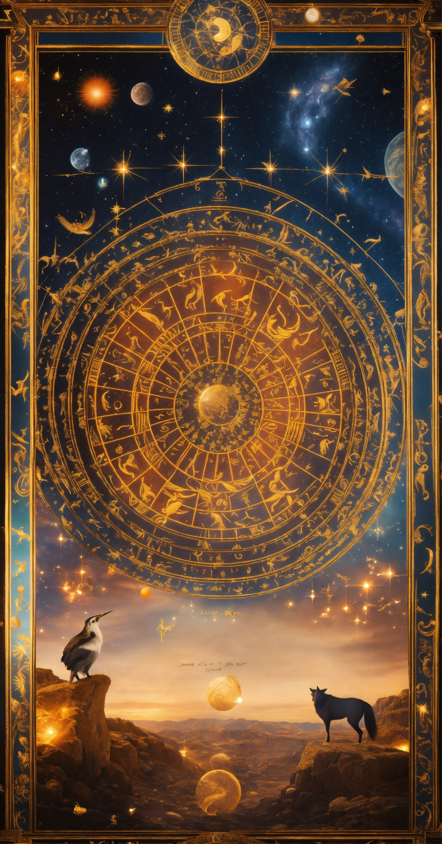 Lexica - The twelve signs of the horoscope, facing camera, astrology ...
