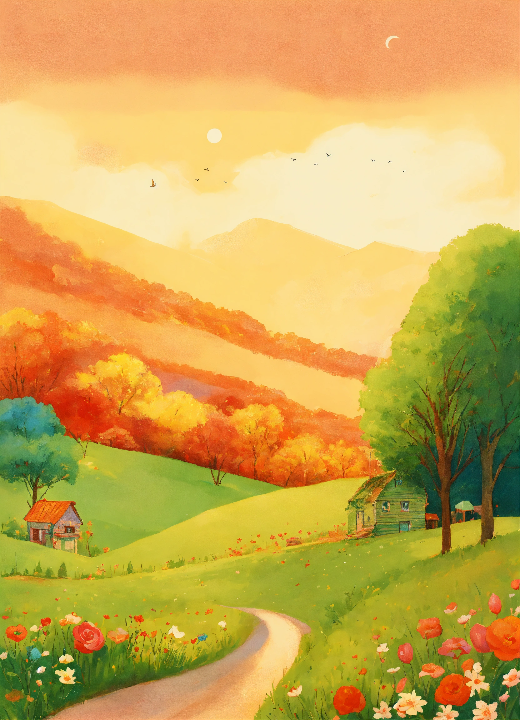 Lexica - A page from a children's book with a beautiful design. without ...