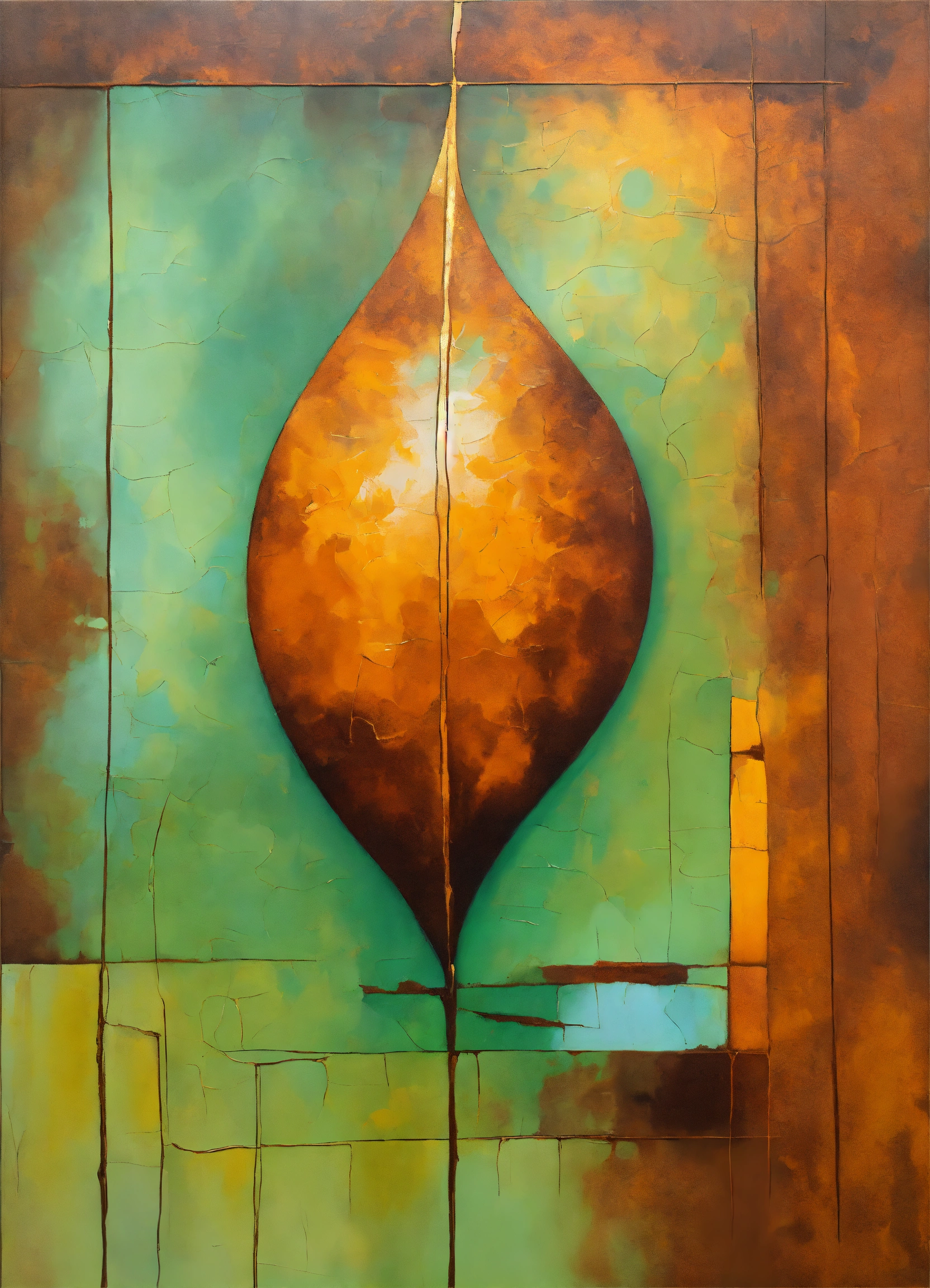 Lexica - Abstract and minimalist oil painting of a tear of faith and ...