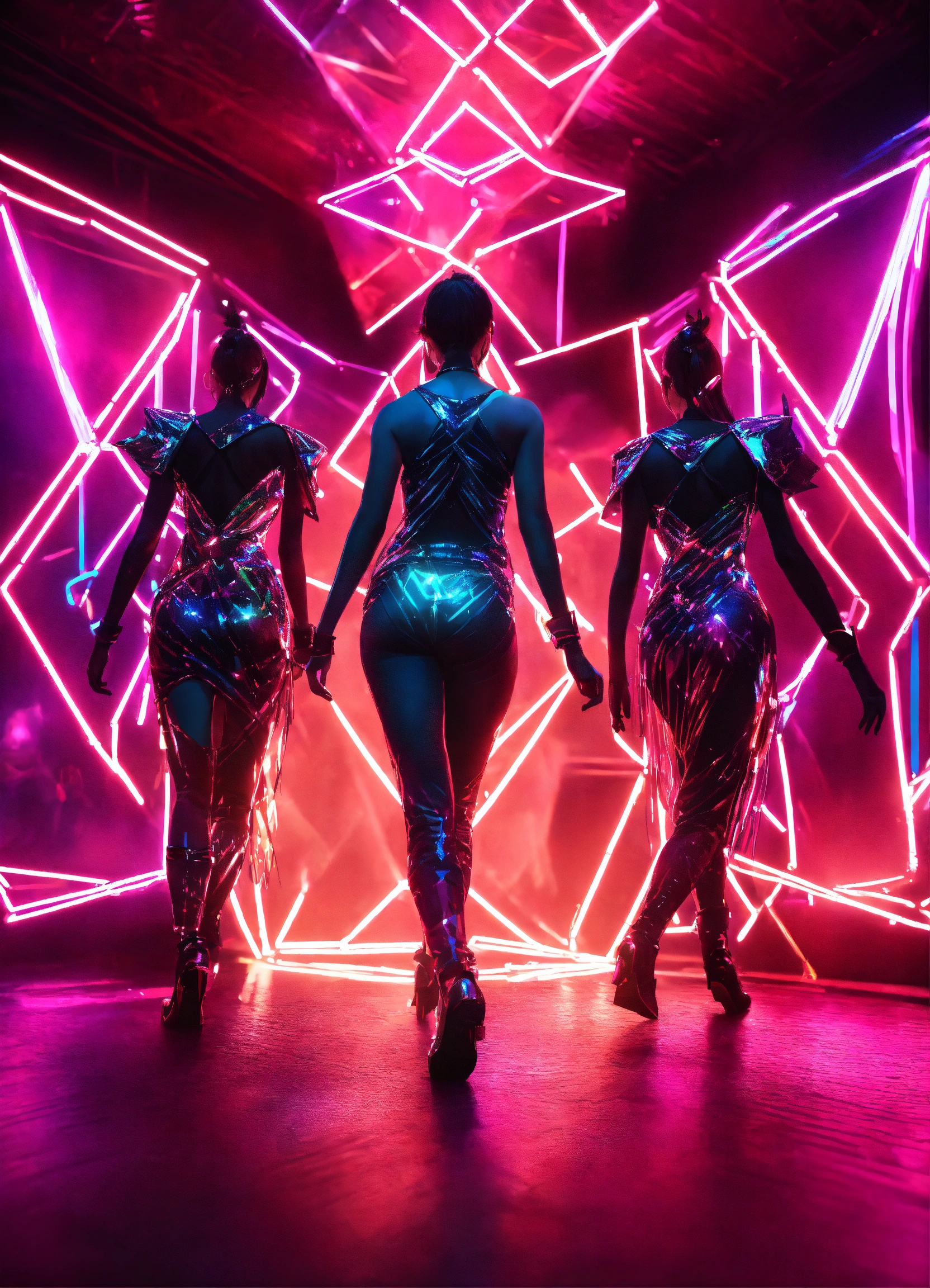 Lexica - Futuristic Rave Queen dancing in diamond and shimmer black ...